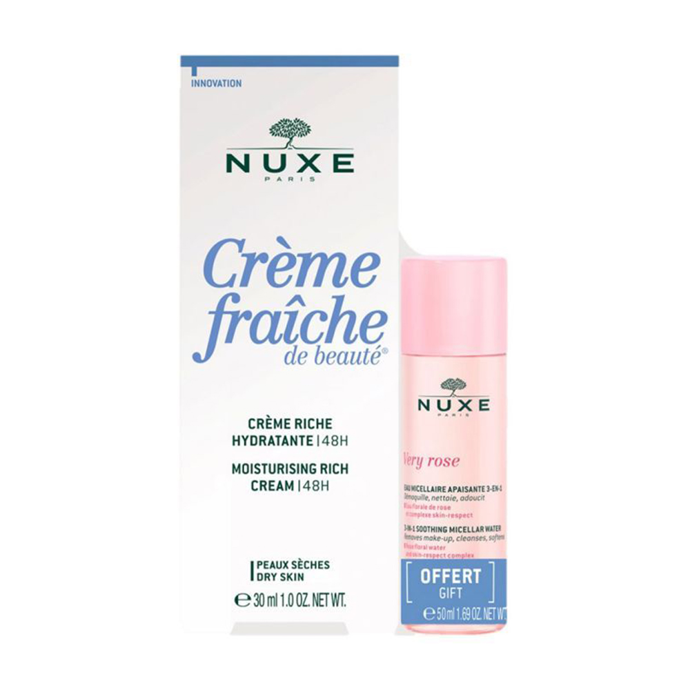 

Набір Nuxe (крем для обличчя Moisturising Rich Cream, 30 мл + міцелярна вода для обличчя, 50 мл)