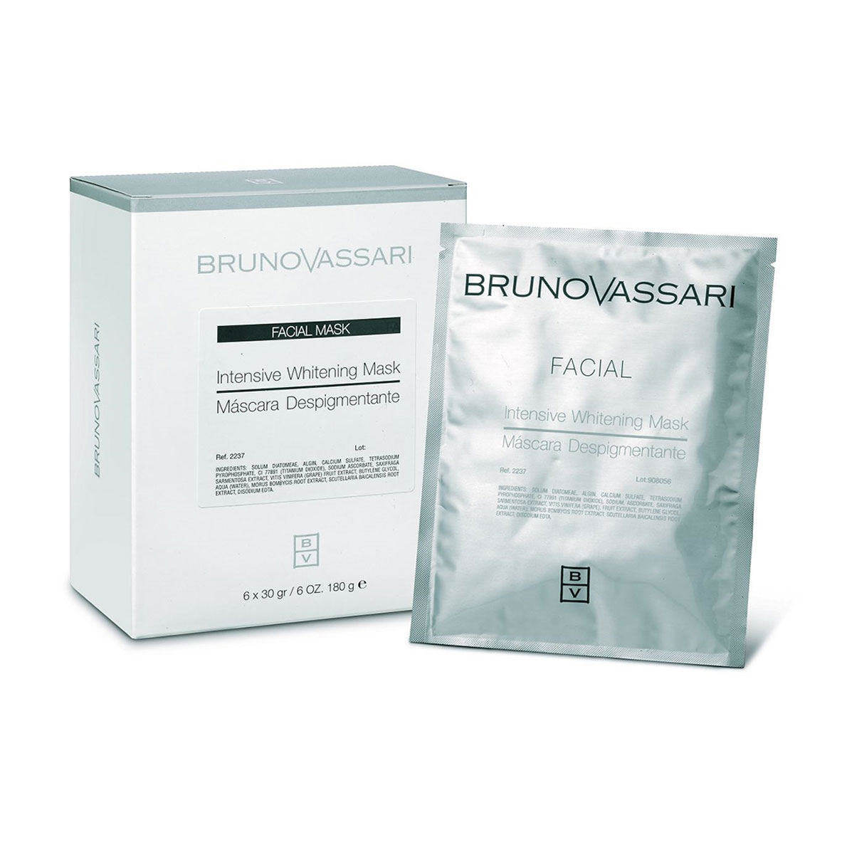

Відбілювальна маска для обличчя Bruno Vassari White Intensive Whitening Mask, 6*30 г