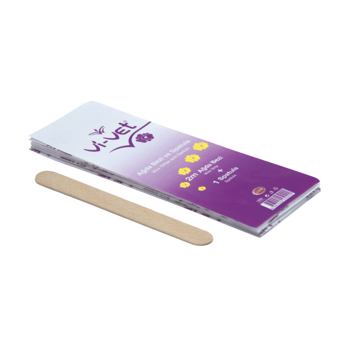 

Смужка для воскової депіляції Vi-Vet Wax Strips And Spatula зі шпателем, 2 м