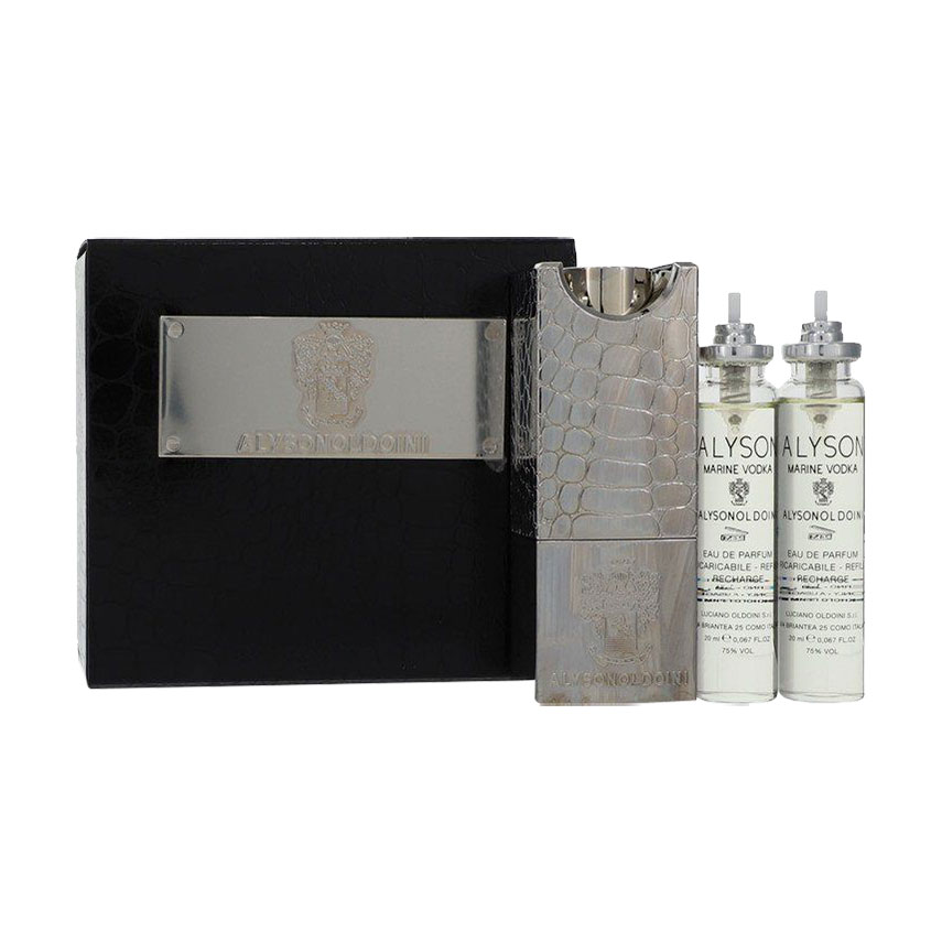 

Уцінка! Парфумований набір чоловічий Alysonoldoini Marine Vodka (парфумована вода, 3*20 мл + чохол) (ТЕСТЕР)