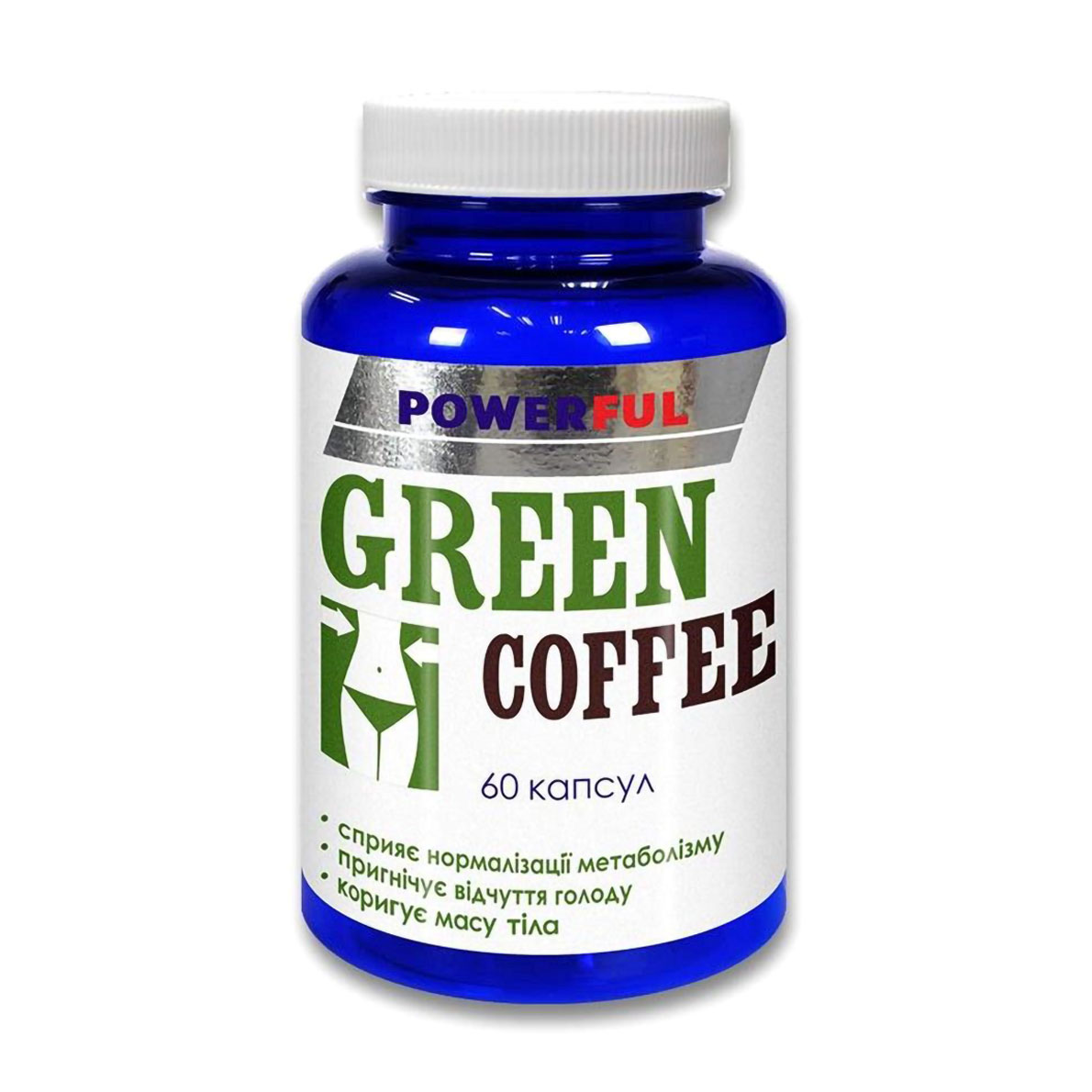 

Зелена кава Краса та здоров'я Powerful Green Coffee, 60 капсул