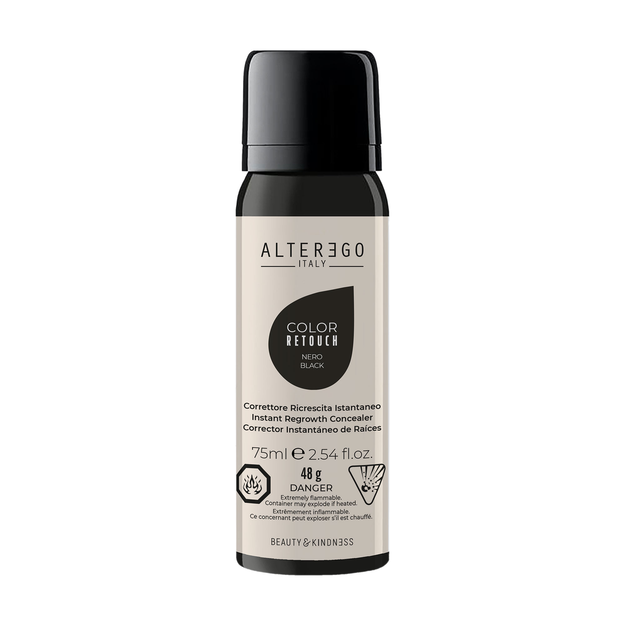 

Тонувальний спрей для волосся Alter Ego Color Retouch, Black, 75 мл