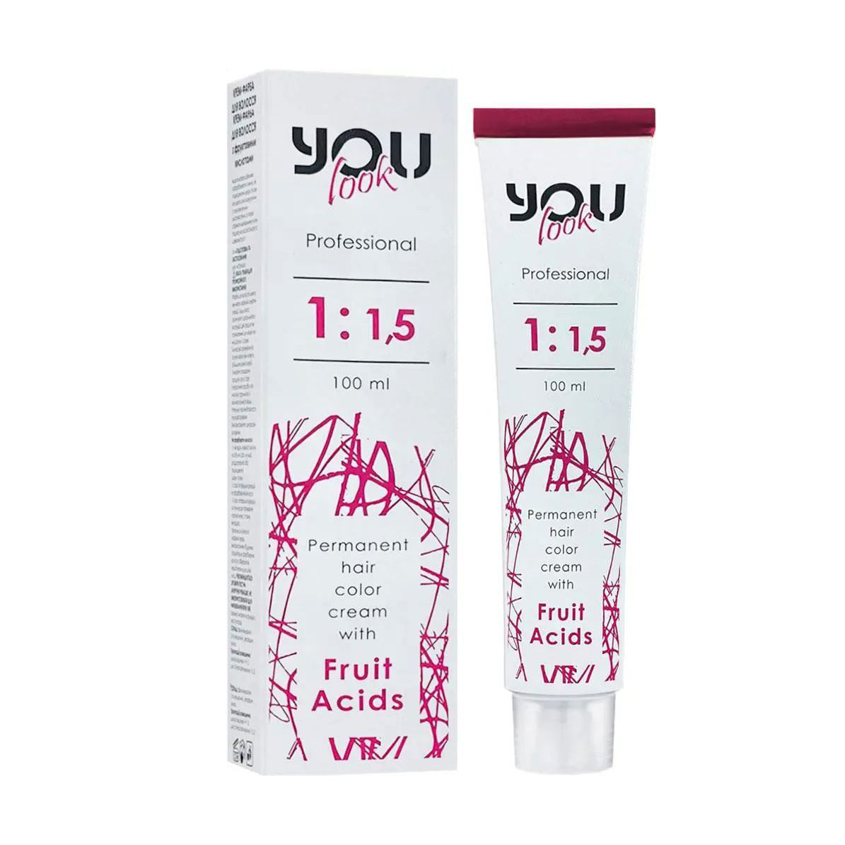 

Перманентна крем-фарба для волосся You Look Professional 1:1.5, 4.18 Шатен попелясто-бежевий, 100 мл