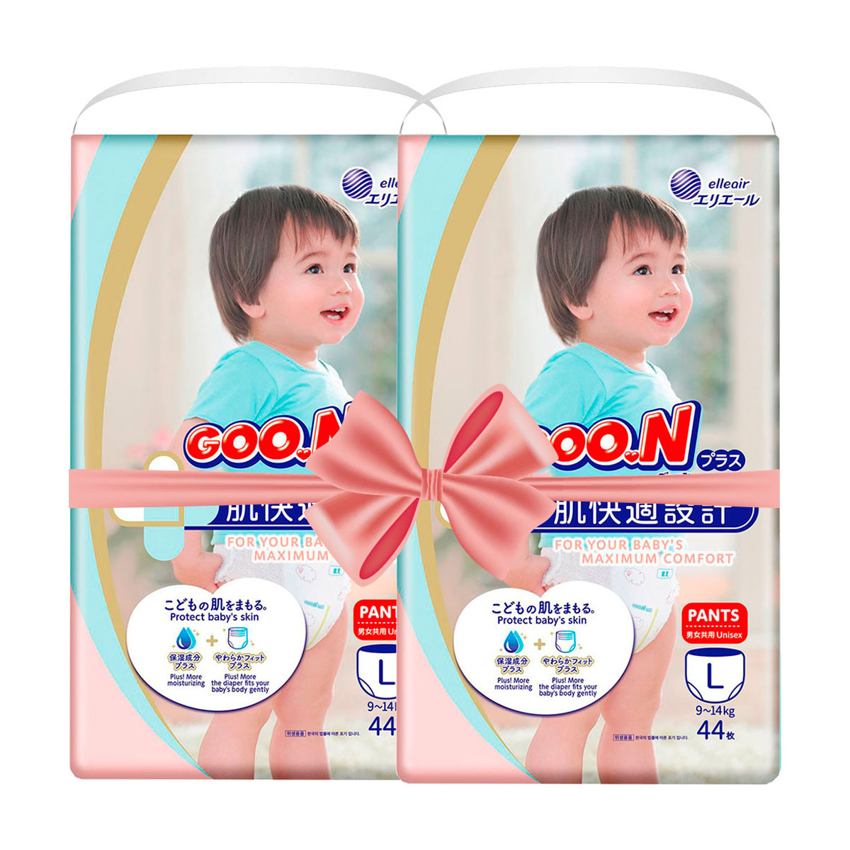 

Уцінка! Підгузки-трусики Goo.N Plus розмір L (9-14 кг), 2*44 шт