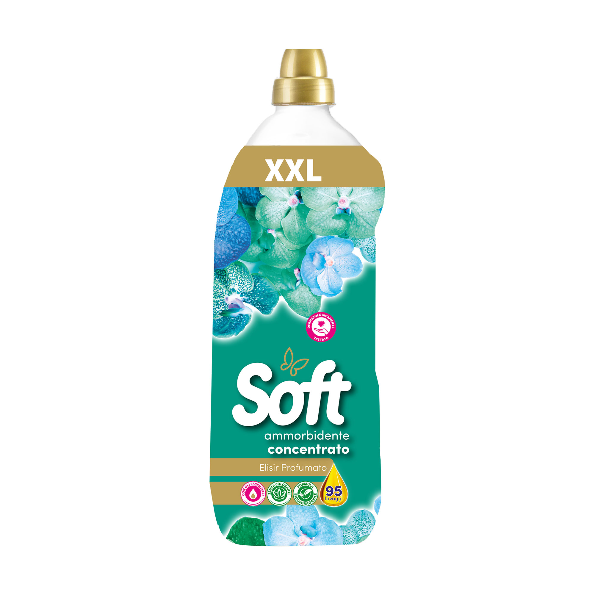 

Концентрований ополіскувач для білизни Soft Elisir Profumato, 95 циклів прання, 2 л