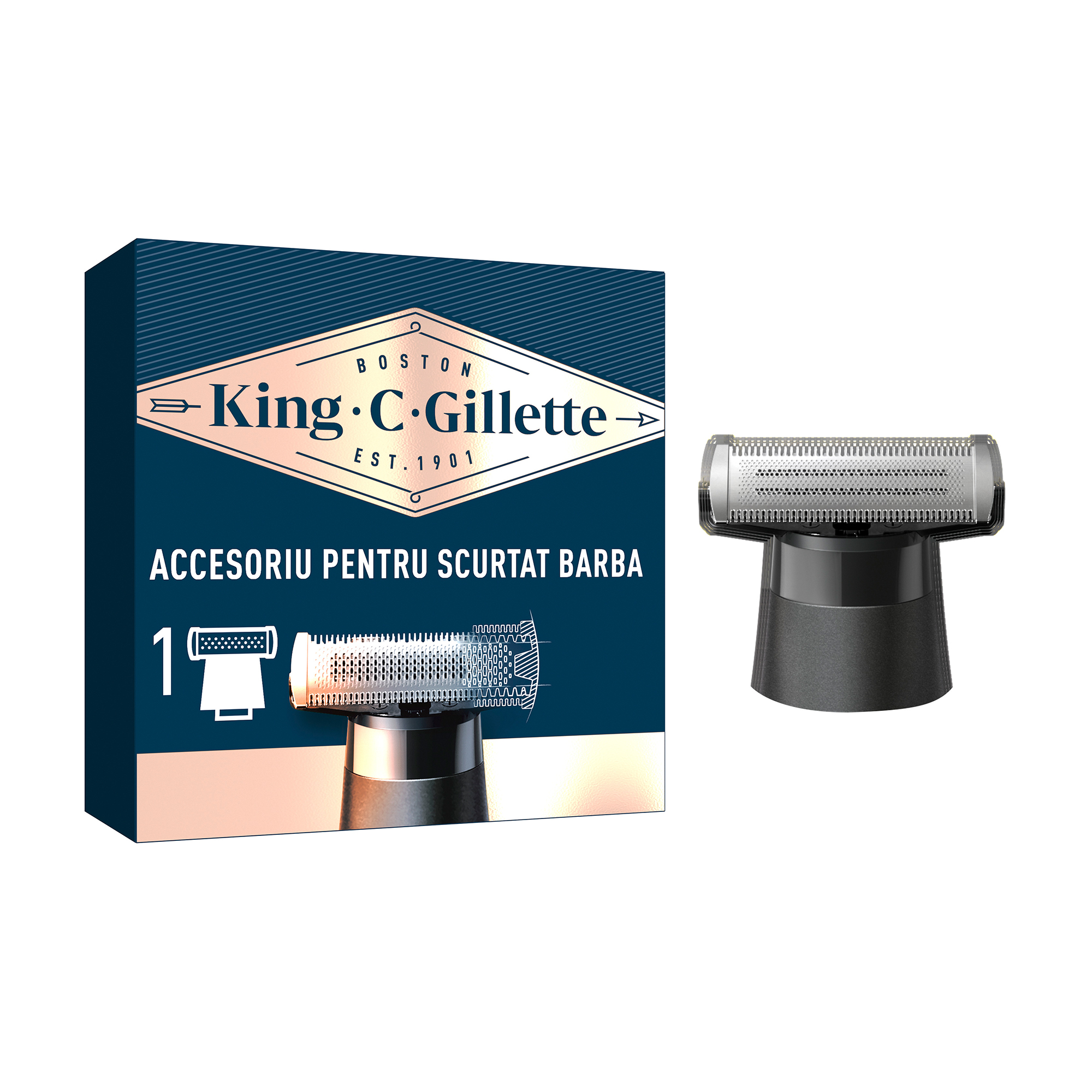 

Змінна насадка-тример для бороди Gillette King C, 1 шт