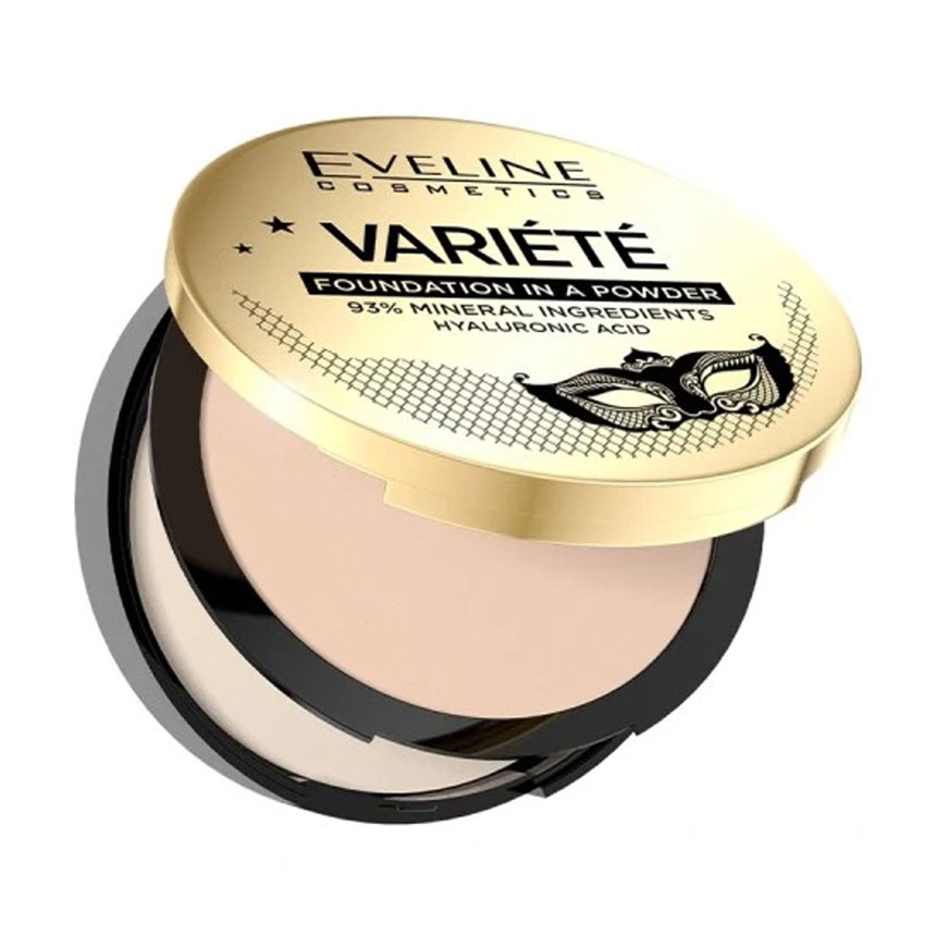 

Уцінка! Мінеральна компактна пудра для обличчя Eveline Cosmetics Variete 01 Light, 8 г