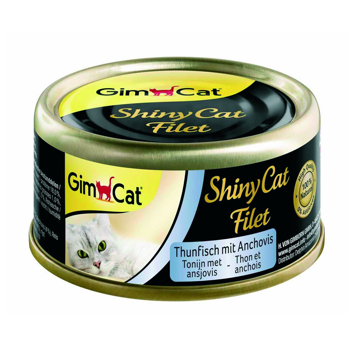 

Вологий корм для кішок GimCat Shiny Cat Filet Тунець з анчоусами, 70 г
