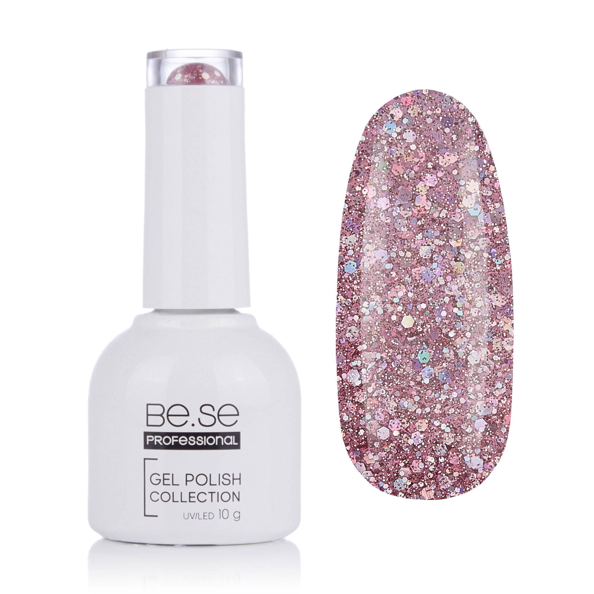 

Уцінка! Гель-лак для нігтів Be.Se Professional Gel Polish Glitter 43, 10 г