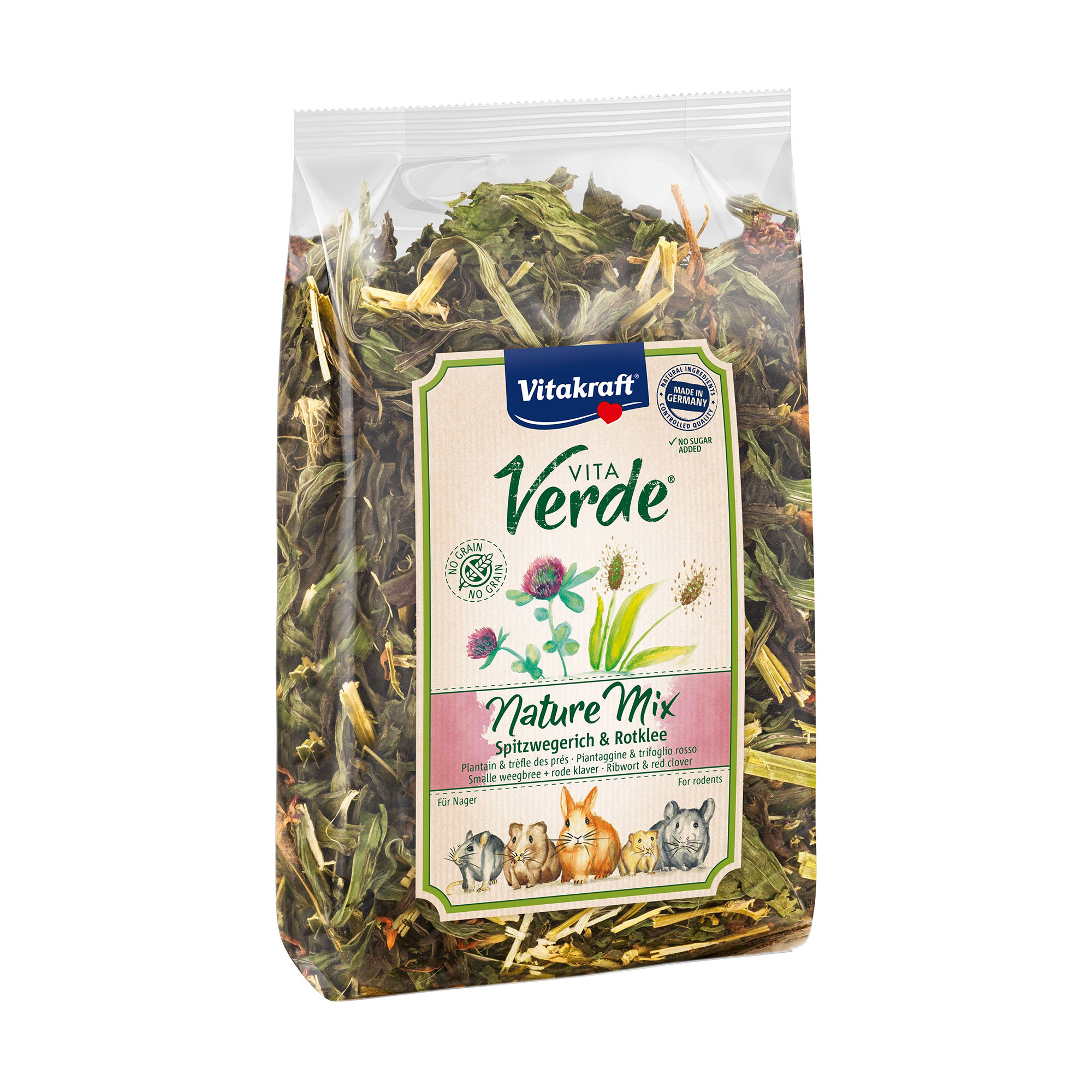 

Трав'яна суміш для гризунів Vitakraft Vita Verde з подорожником та конюшиною, 70 г