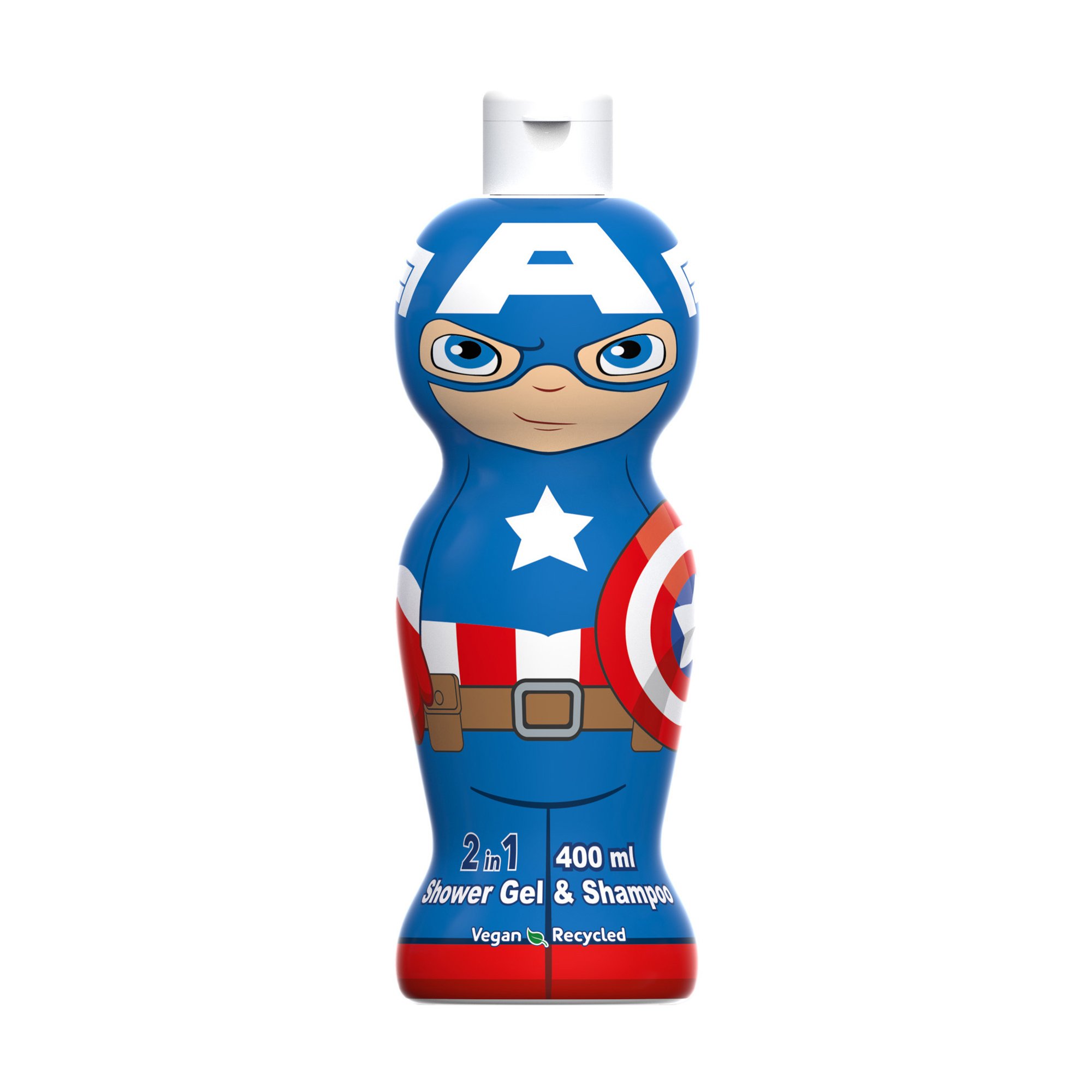 

Дитячий шампунь-гель 2 в 1 для волосся та тіла Air-Val International Marvel Avengers Captain America Shower Gel & Shampoo 2 In 1 1D, 400 мл
