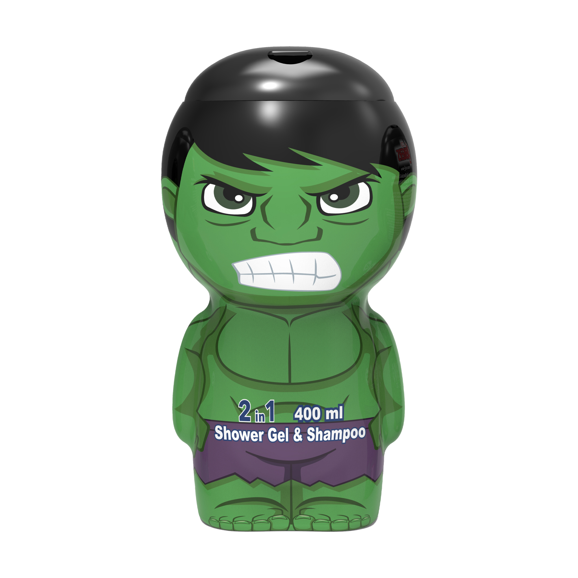 Дитячий шампунь-гель 2 в 1 для волосся та тіла Air-Val International Marvel Avengers Hulk Shower Gel & Shampoo 2 In 1 2D, 400 мл