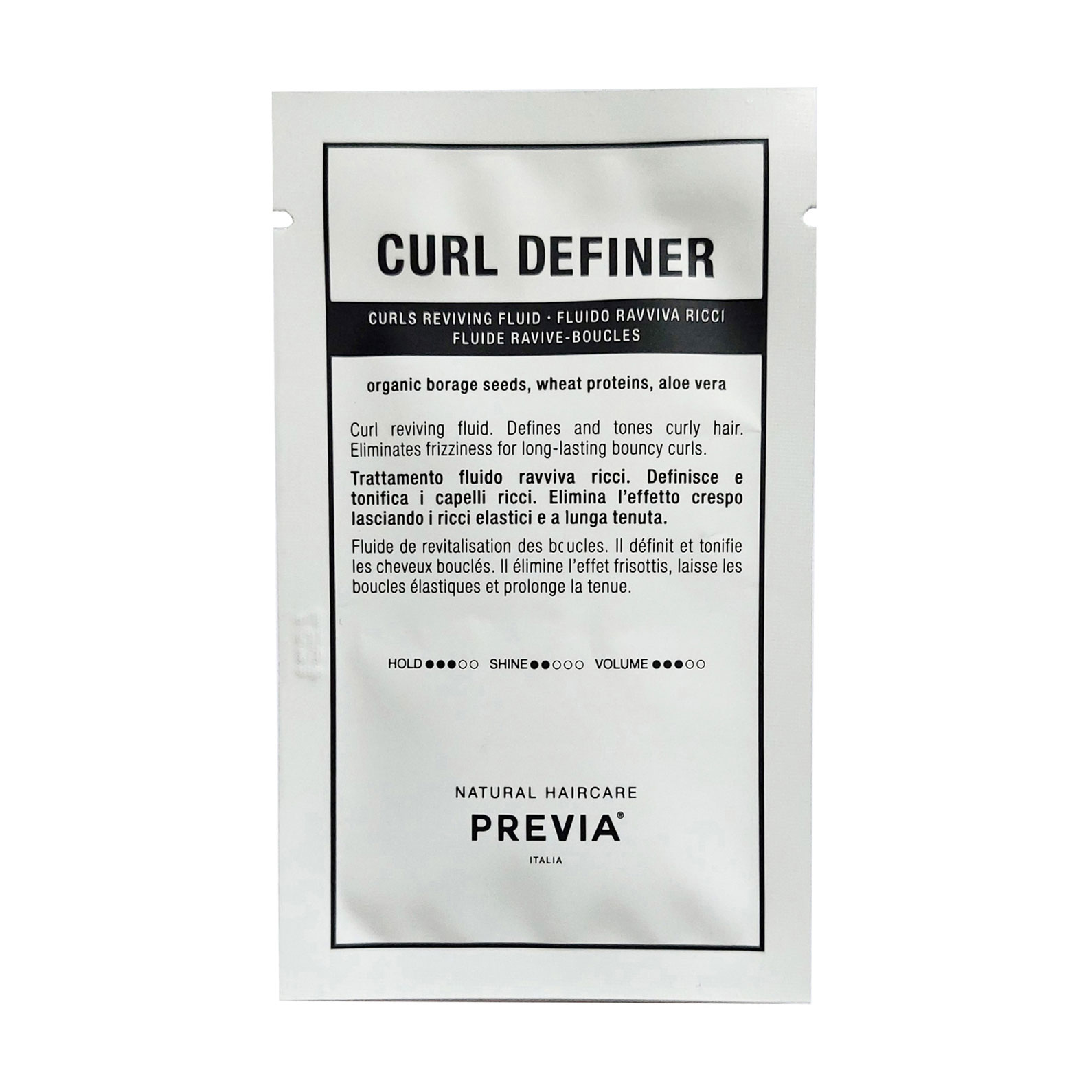 

Уцінка! Флюїд Previa Style & Finish Curl Definer Fluid для кучерявого волосся, фіксація 3, 5 мл