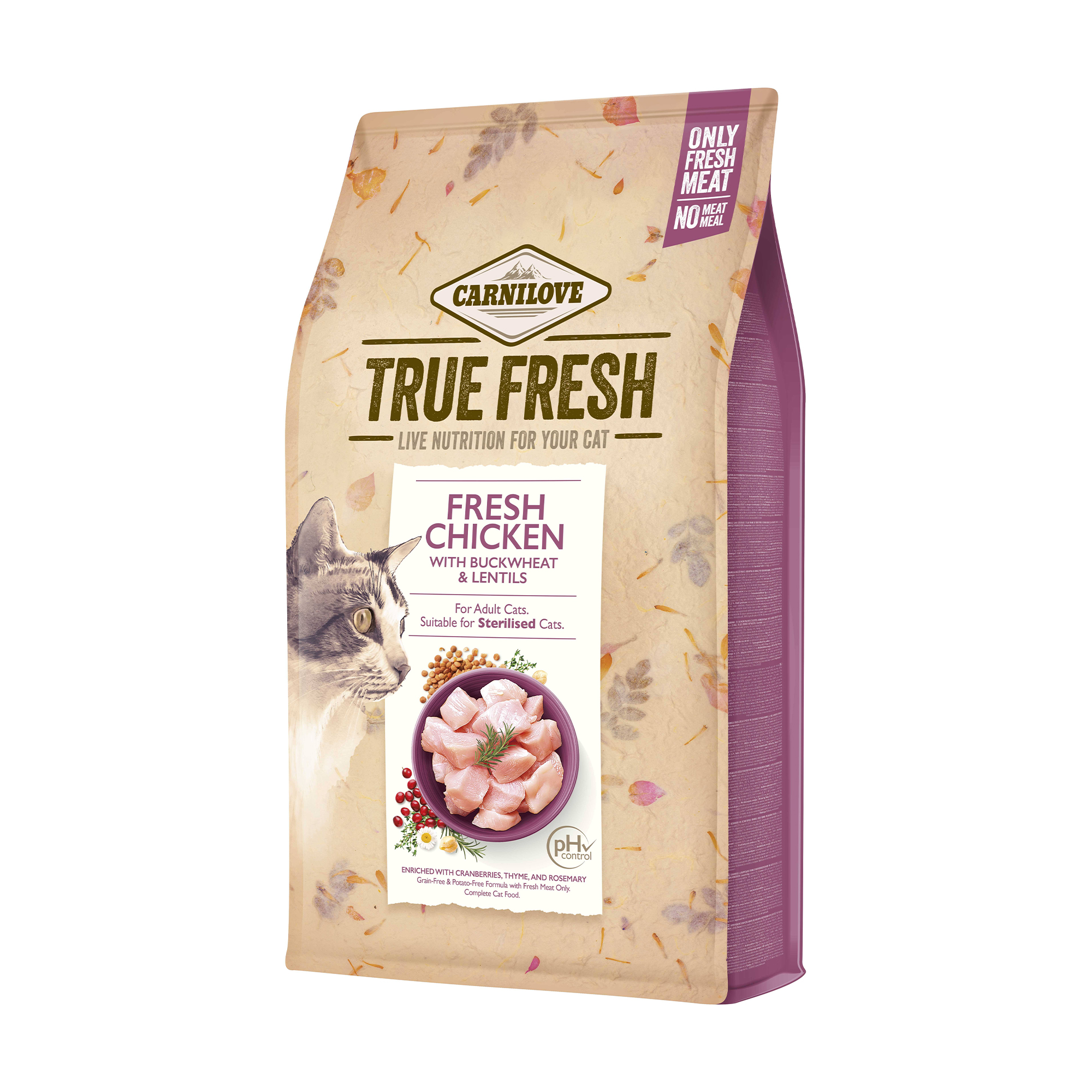 

Сухий корм для дорослих кішок Carnilove True Fresh Chicken з куркою, 4.8 кг