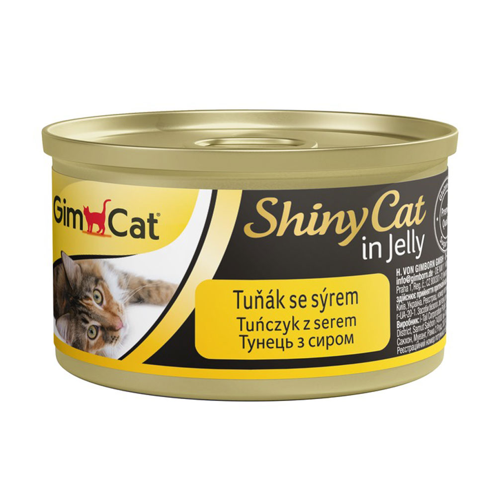

Вологий корм для кішок GimCat Shiny Cat з тунцем та сиром, 70 г