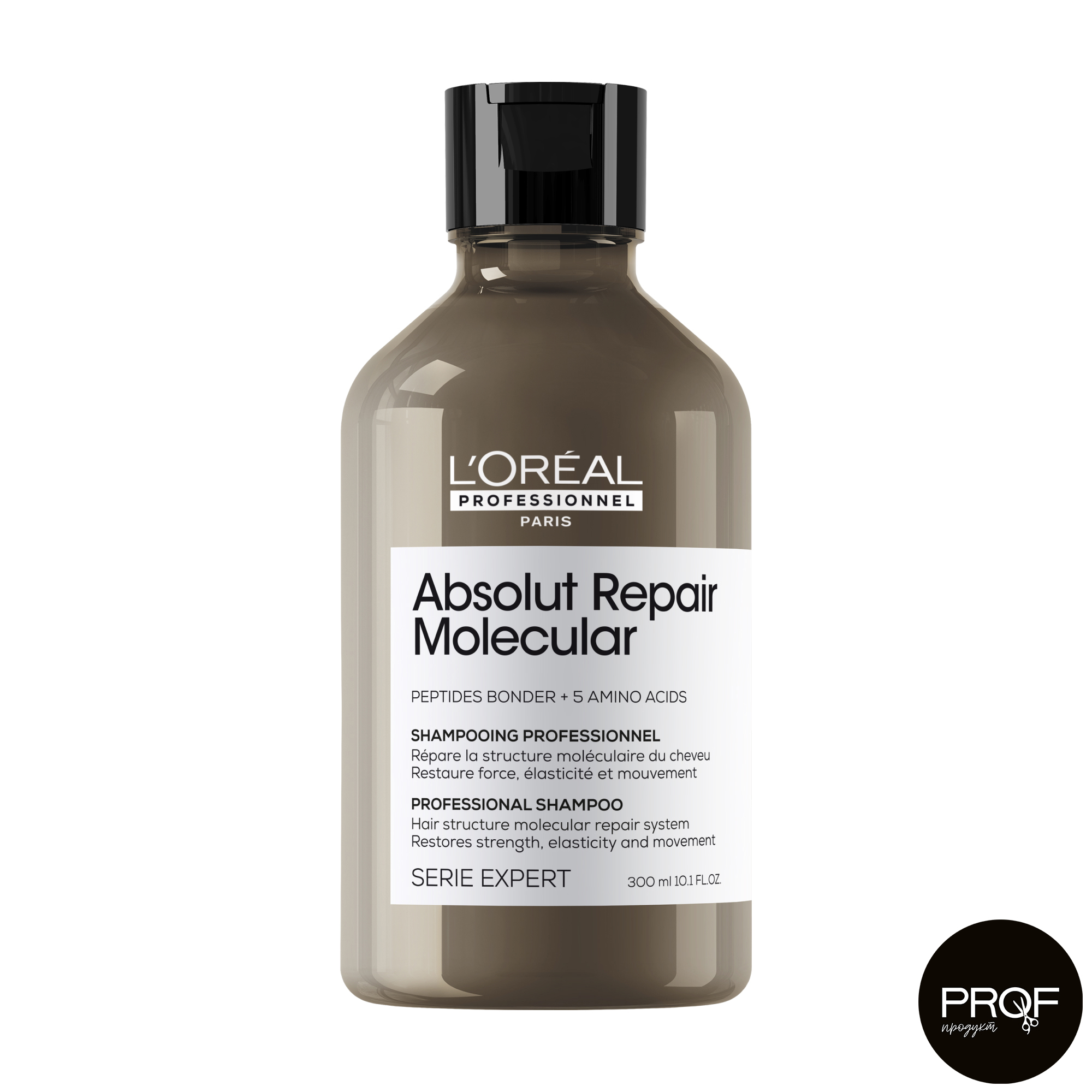 Шампунь L'Oreal Professionnel Absolut Repair Molecular Professional Shampoo для молекулярного відновлення структури пошкодженого волосся, 300 мл