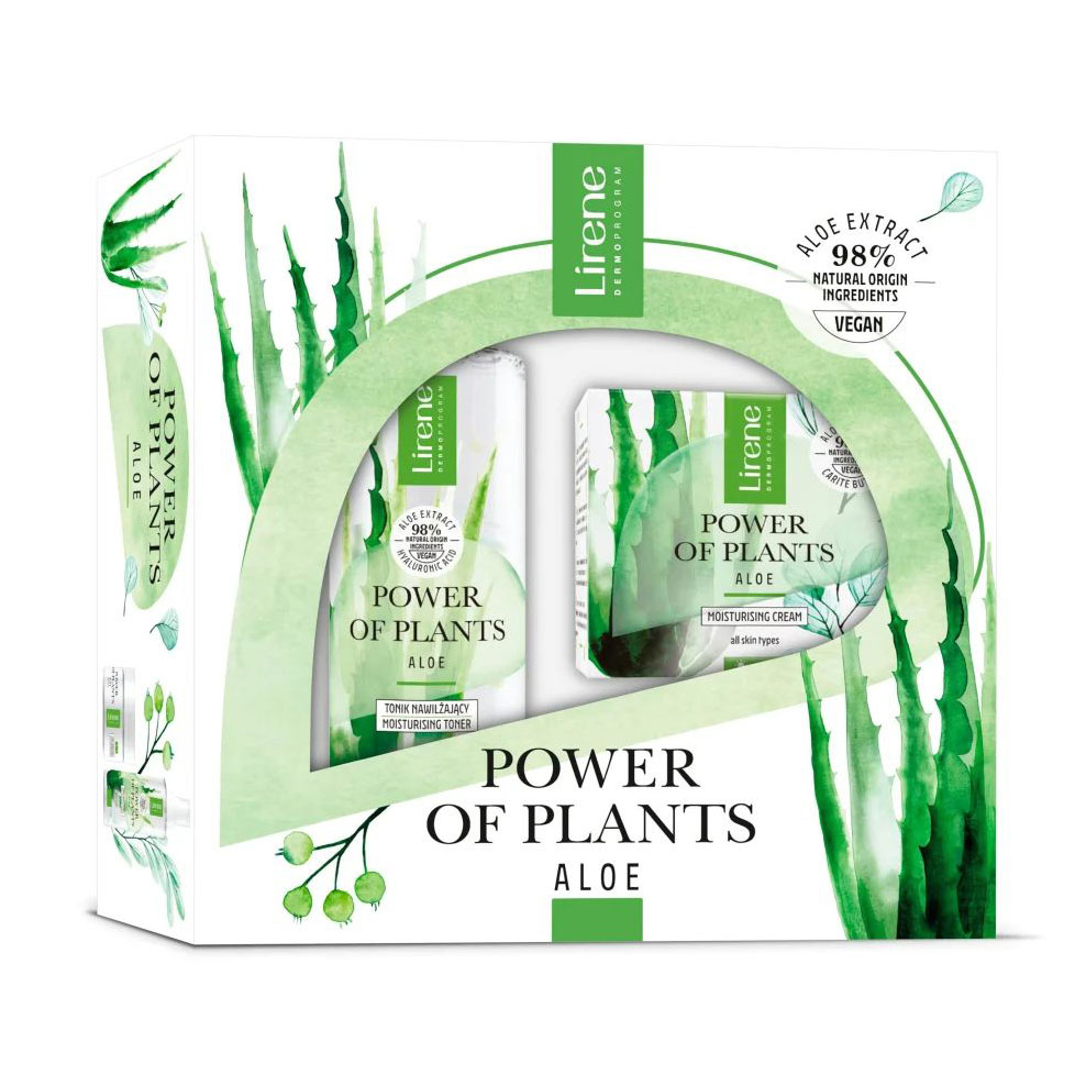 

Уцінка! Набір для обличчя Lirene Power of Plants Aloe (крем, 50 мл + тонік, 200 мл)