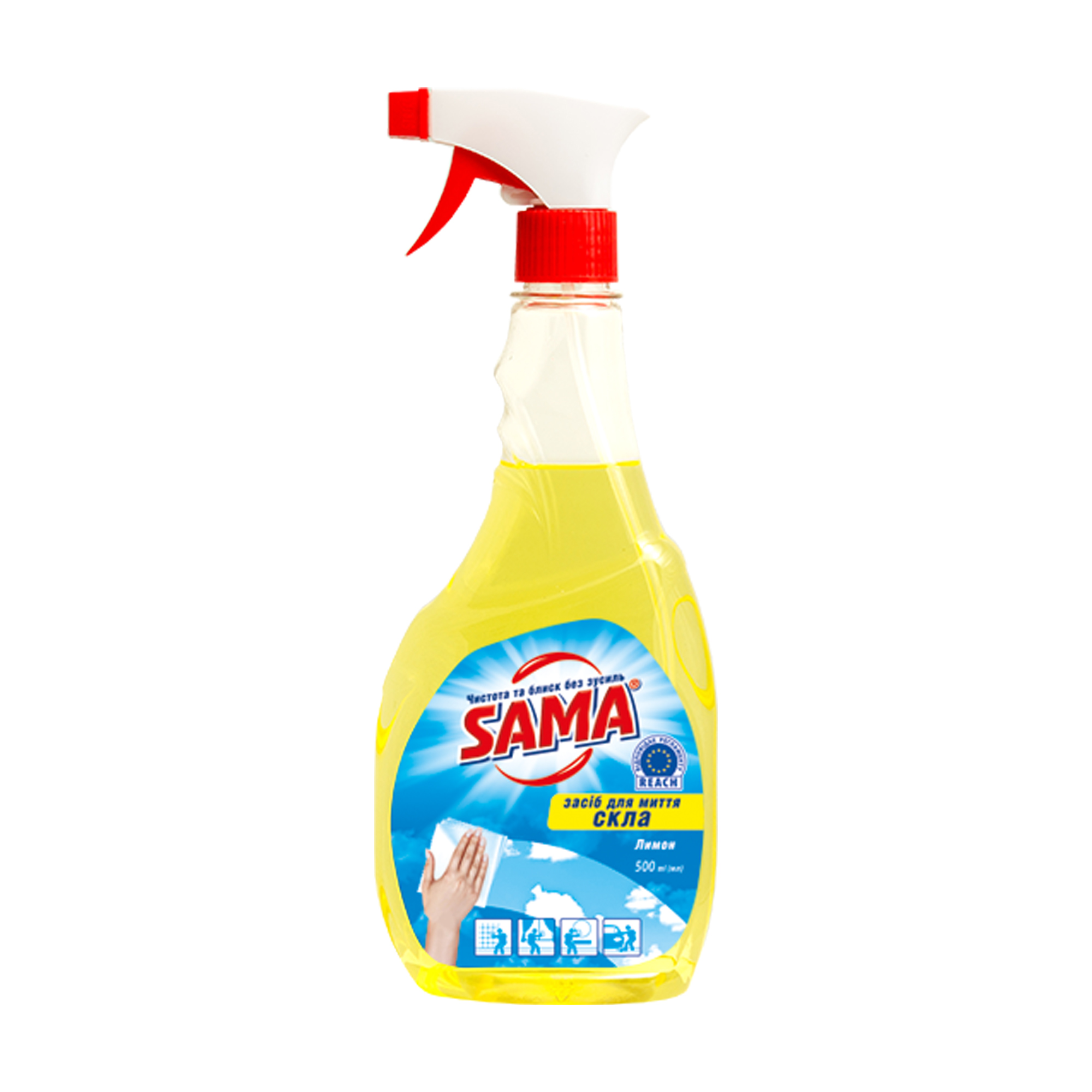 

Уцінка! Засіб для миття скла Sama Лимон, 500 мл