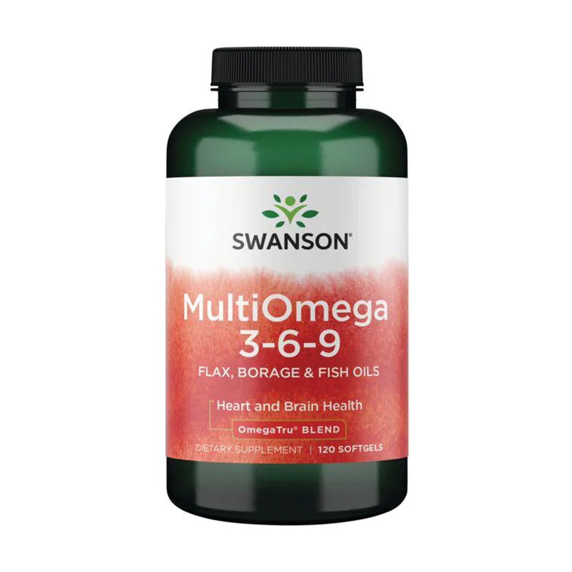 

Омега 3-6-9 Swanson MultiOmega 3-6-9 Flax & Borage & Fish Oils, 120 капсул
