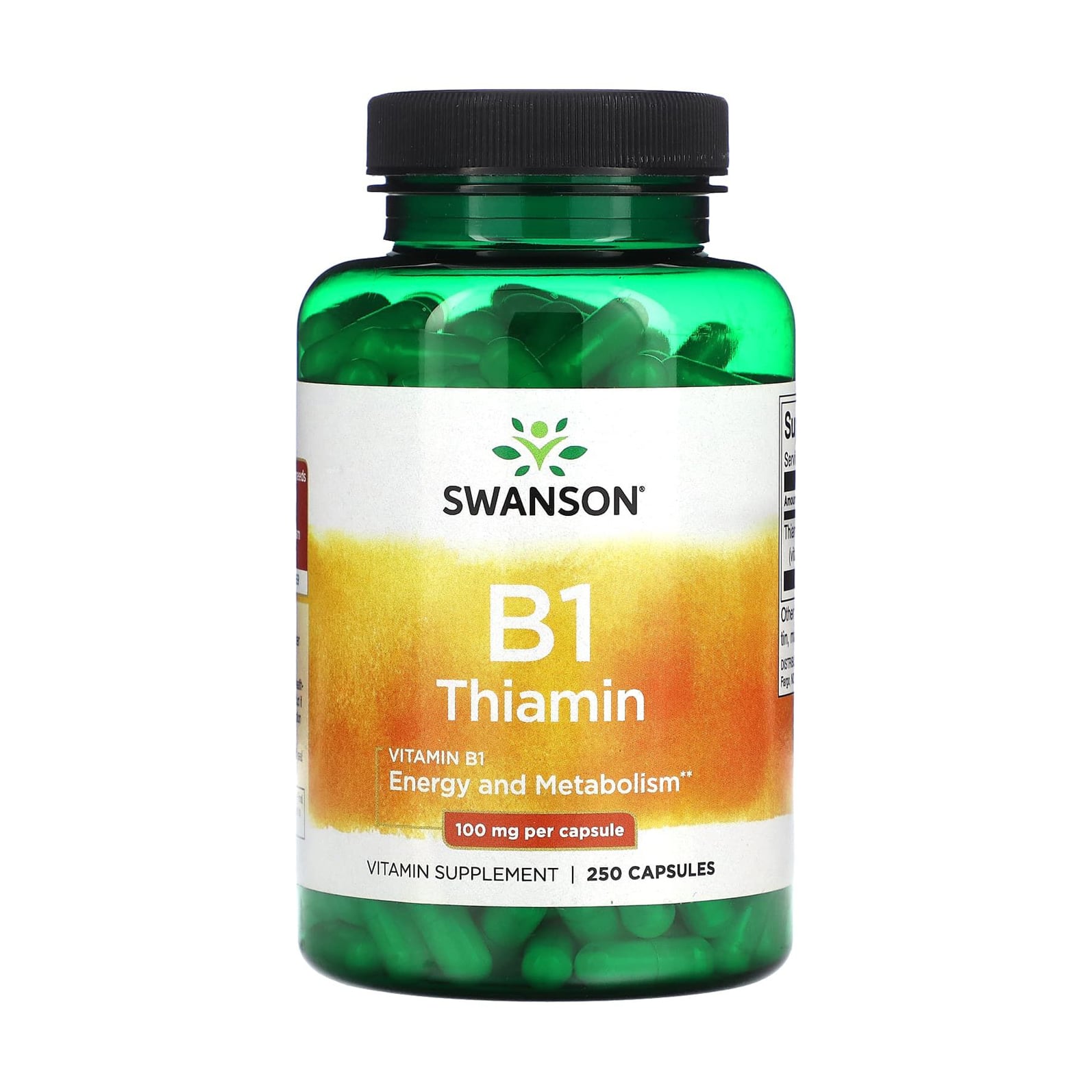 

Вітамін B-1 Тіамін Swanson B-1 Tiamina 100 мг, 250 капсул