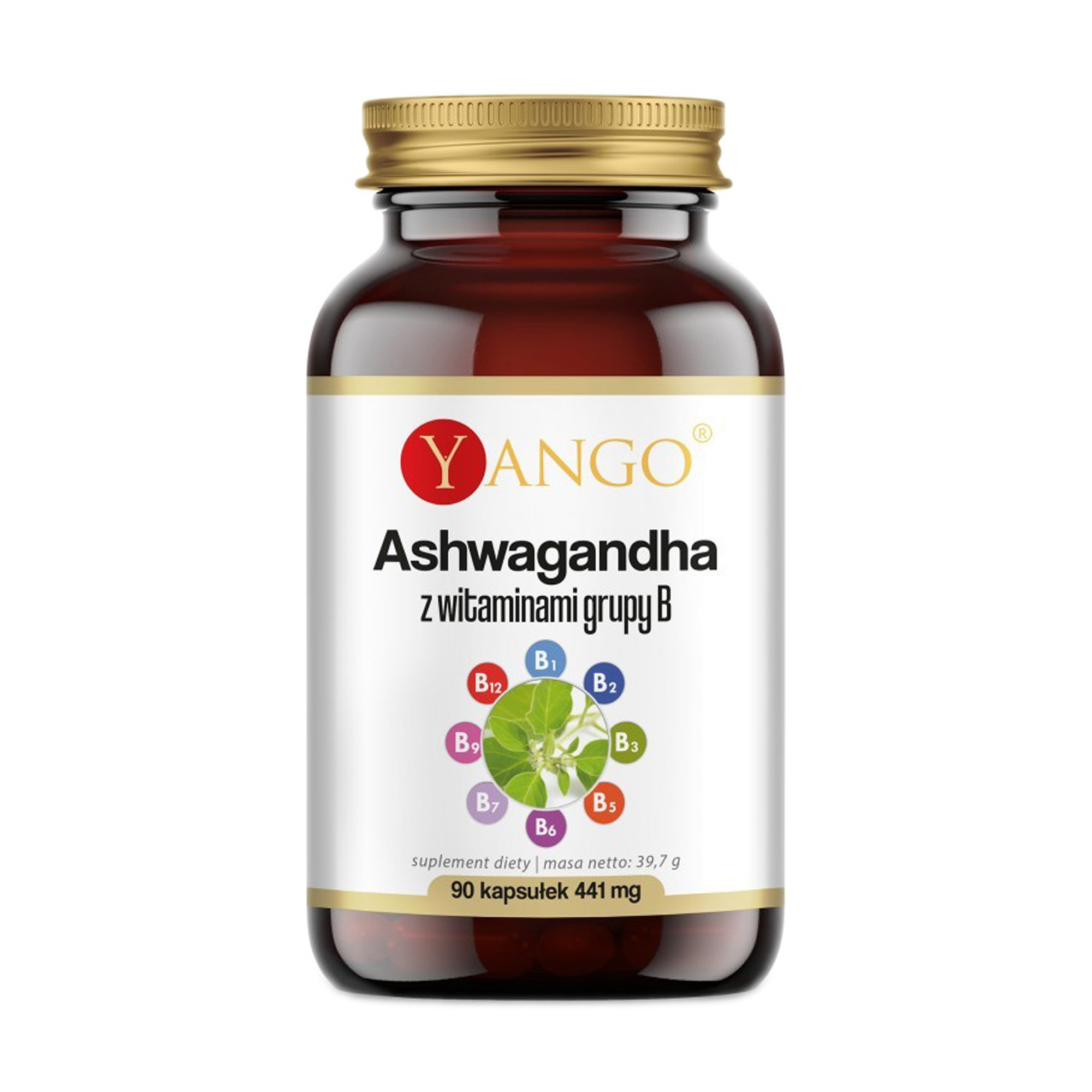 

Ашваганда Yango Ashwagandha With B Vitamins з вітамінами B, 441 мг, 90 капсул