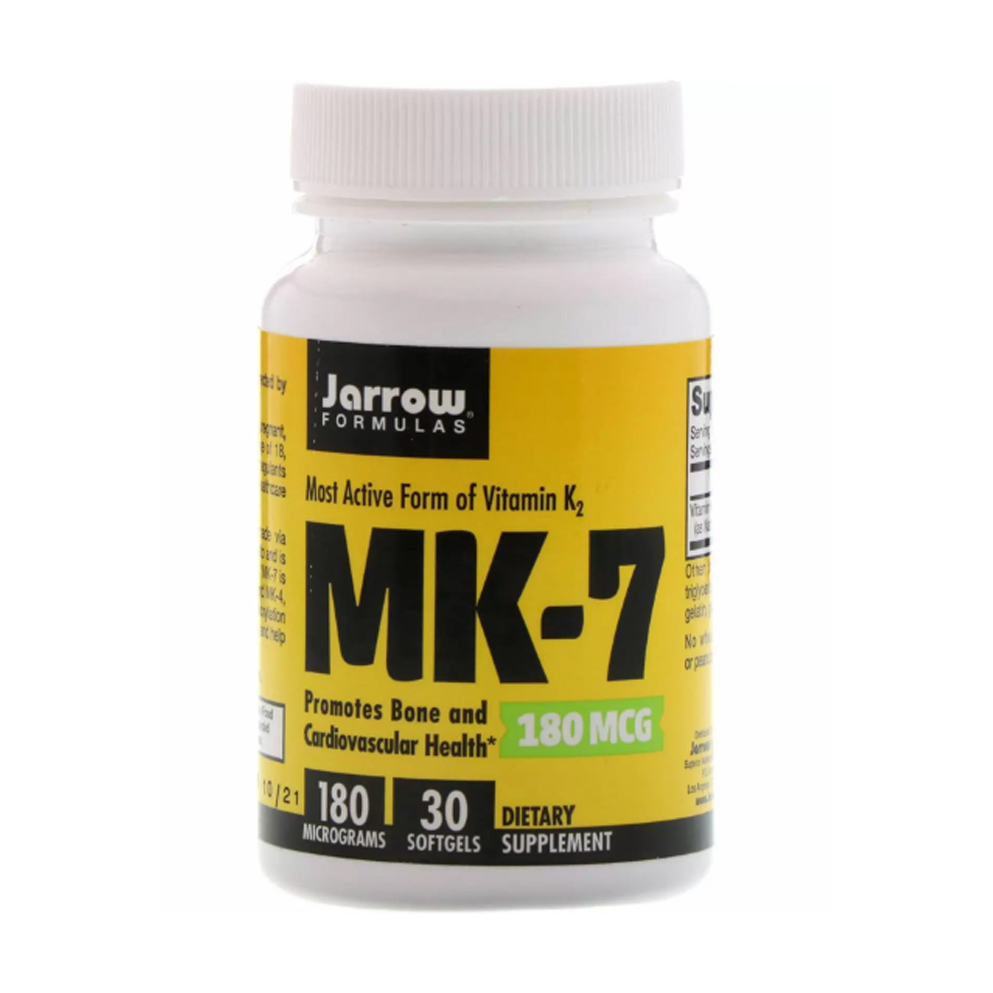 

Уцінка! Найактивніша форма вітаміну К2 Jarrow Formulas Vitamin K2 MK-7, 180 мг, 30 желатинових капсул