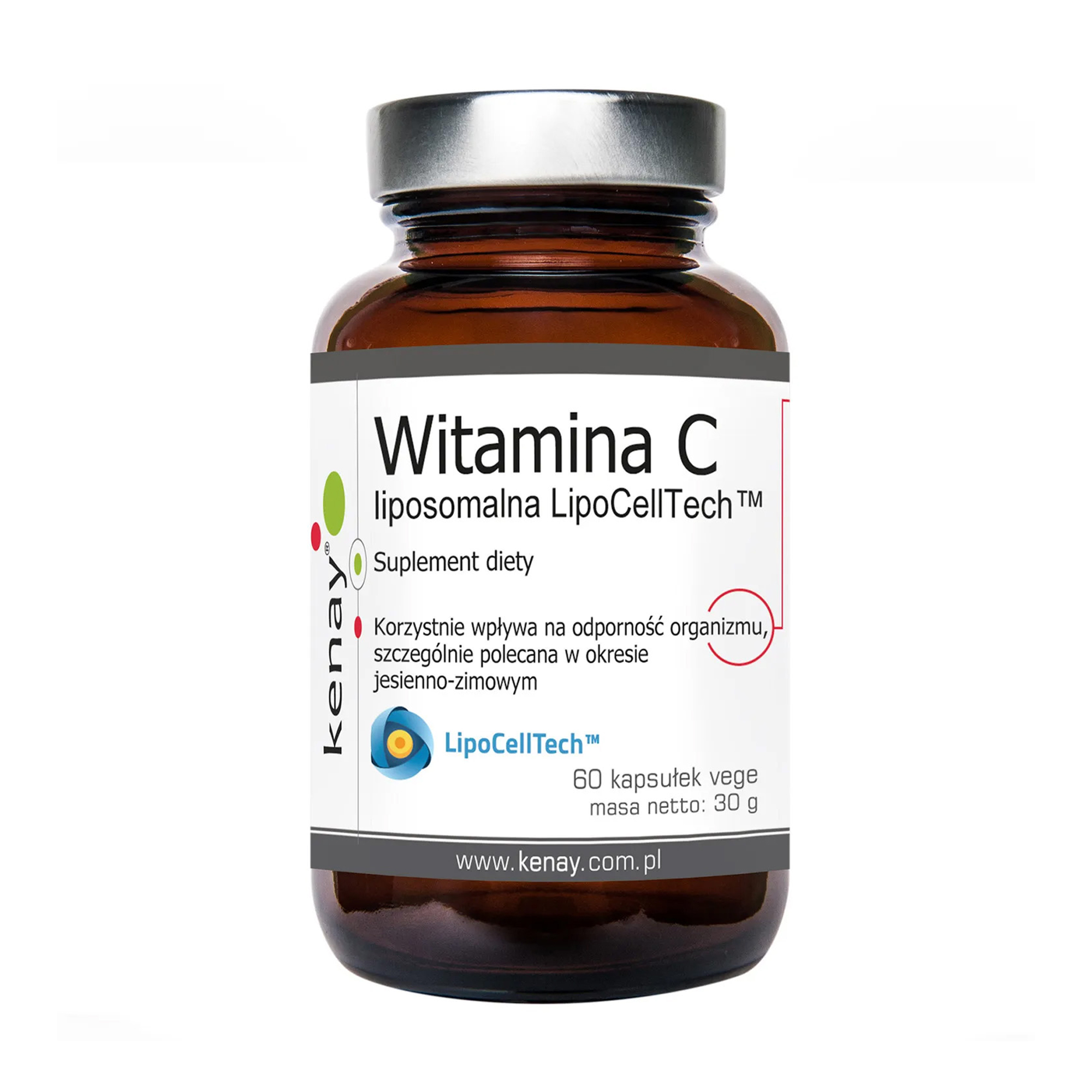 

Ліпосомальний вітамін С Kenay Liposomal Vitamin C, 60 капсул
