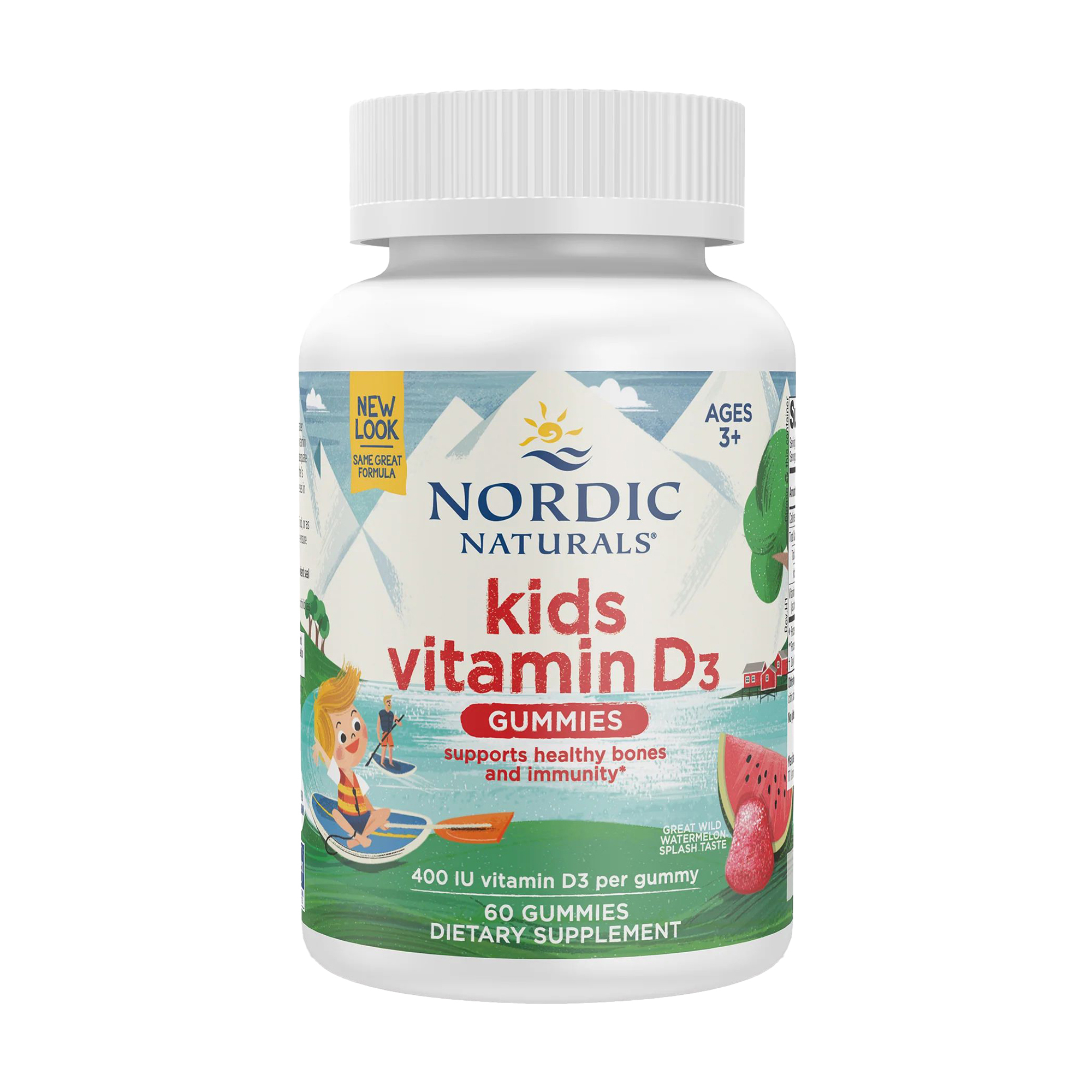 

Вітамін Д3 для дітей Nordic Naturals Vitamin D3 Gummies Kids зі смаком кавуна, 400 МО, 60 жувальних цукерок