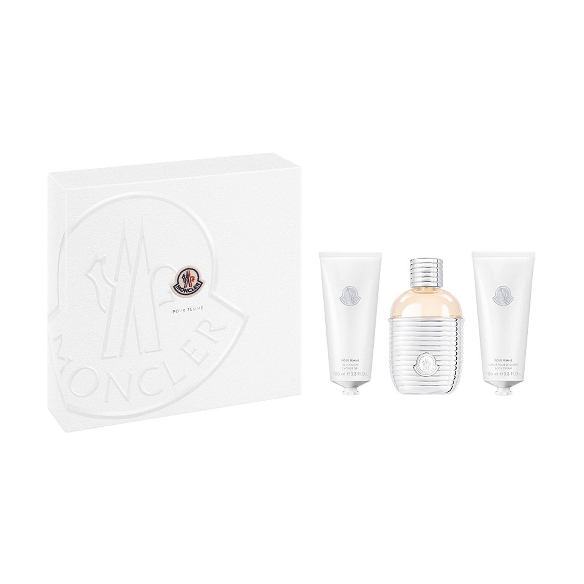 

Уцінка! Парфумований набір жіночий Moncler Pour Femme Giftset (парфумована вода, 100 мл + гель для душу, 100 мл + крем, 100 мл)