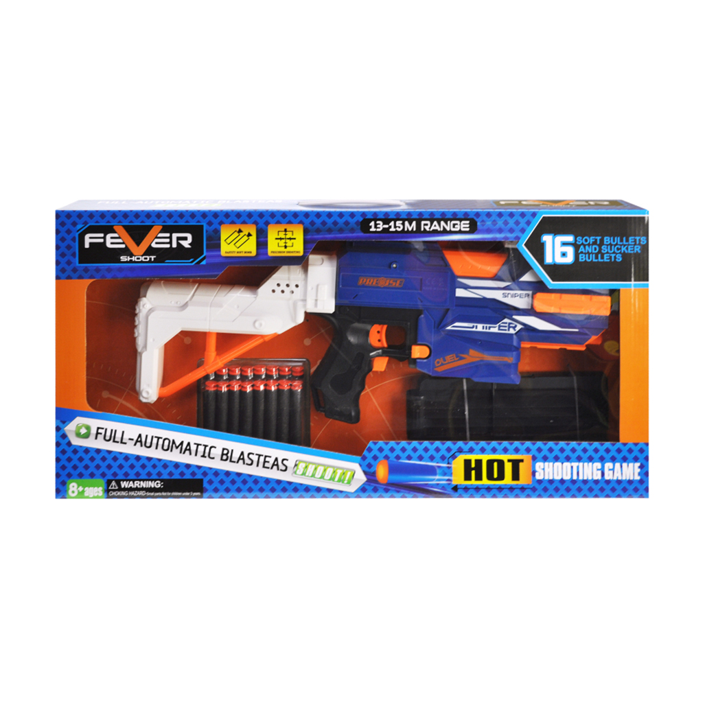 

Дитячий бластер YG Toys Full-Automatic Blasteas з поролоновими патронами, від 8 років (9900-5)