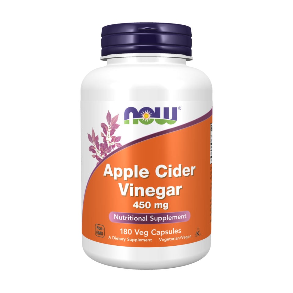 

Яблучний оцет NOW foods Apple Cider Vinegar 450 мг, 180 капсул