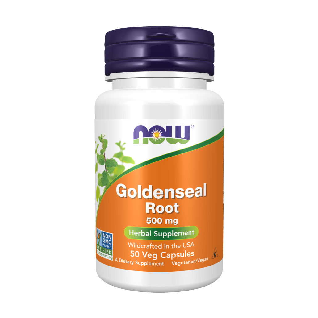 

Гідрастис канадський NOW Foods Goldenseal Root 500 мг, 50 веганських капсул