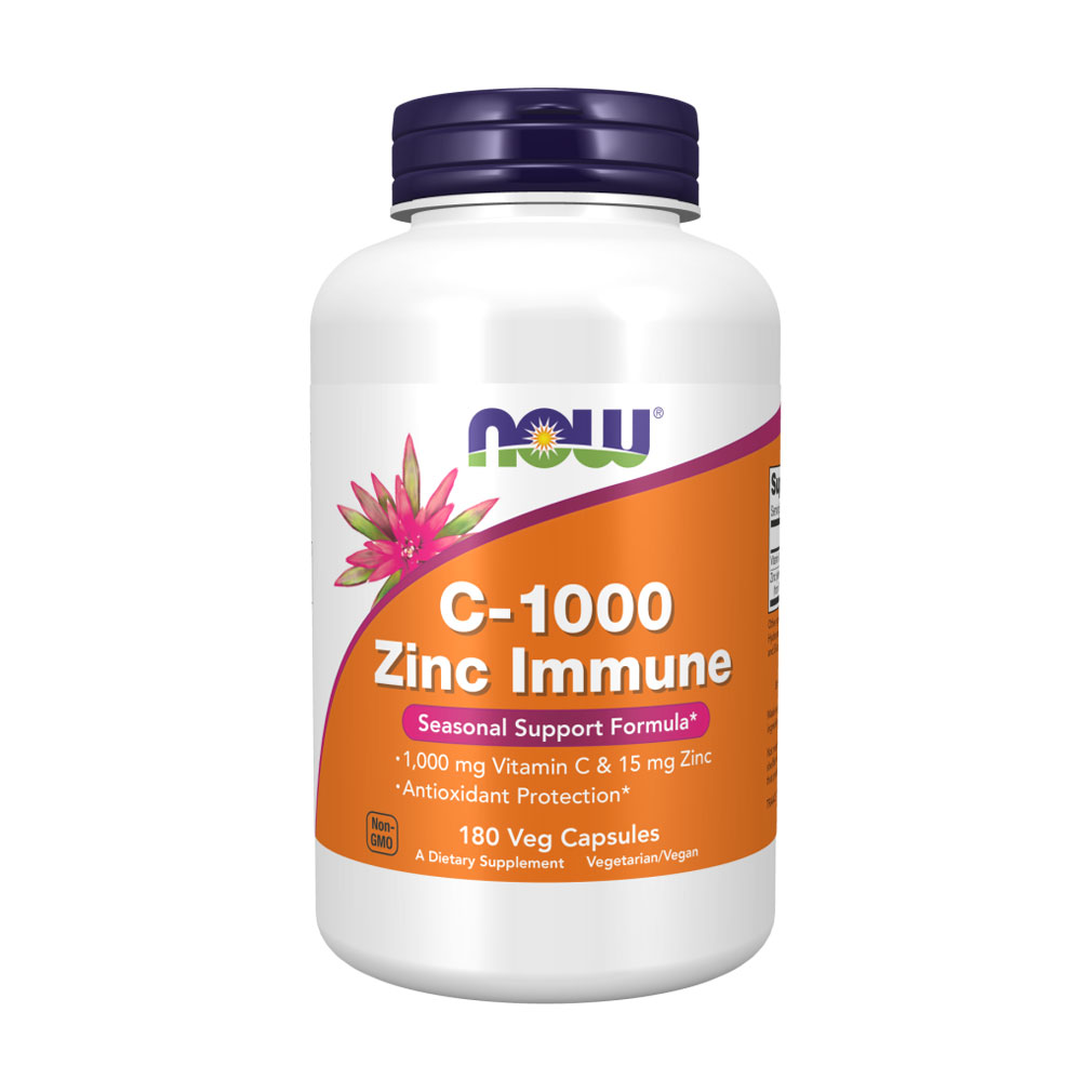 

Вітамінно-мінеральний комплекс NOW Foods C-1000 Zinc Immune Вітамін C та цинк, 180 капсул