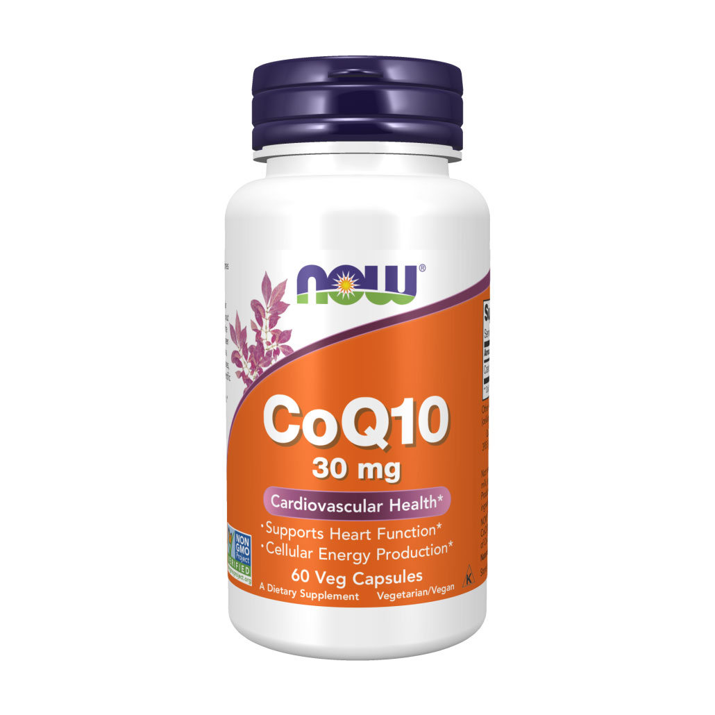 

Коензим Q10 NOW Foods CoQ10, 30 мг, 60 капсул