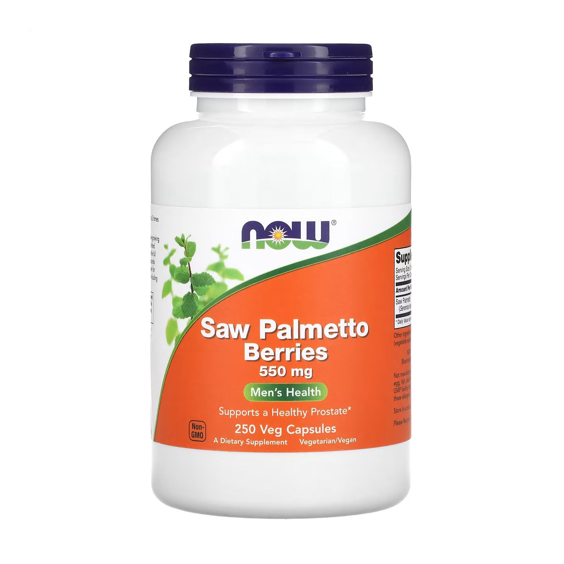 

Екстракт плодів сереноа (со пальметто) NOW Foods Saw Palmetto Berries 550 мг, 250 капсул