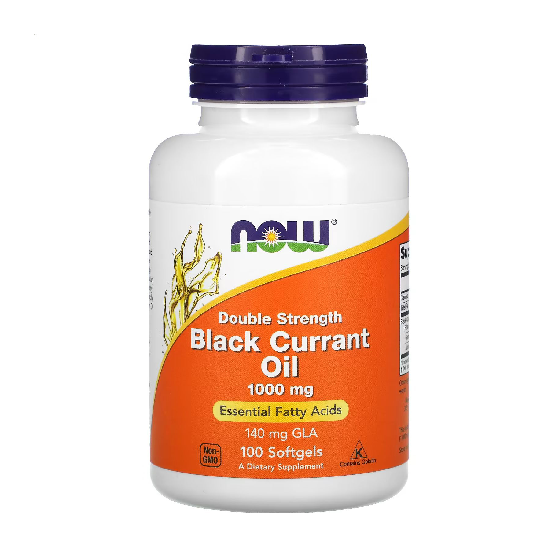 

Уцінка! Олія чорної смородини NOW foods Black Currant Oil 1000 мг, 100 гелевих капсул