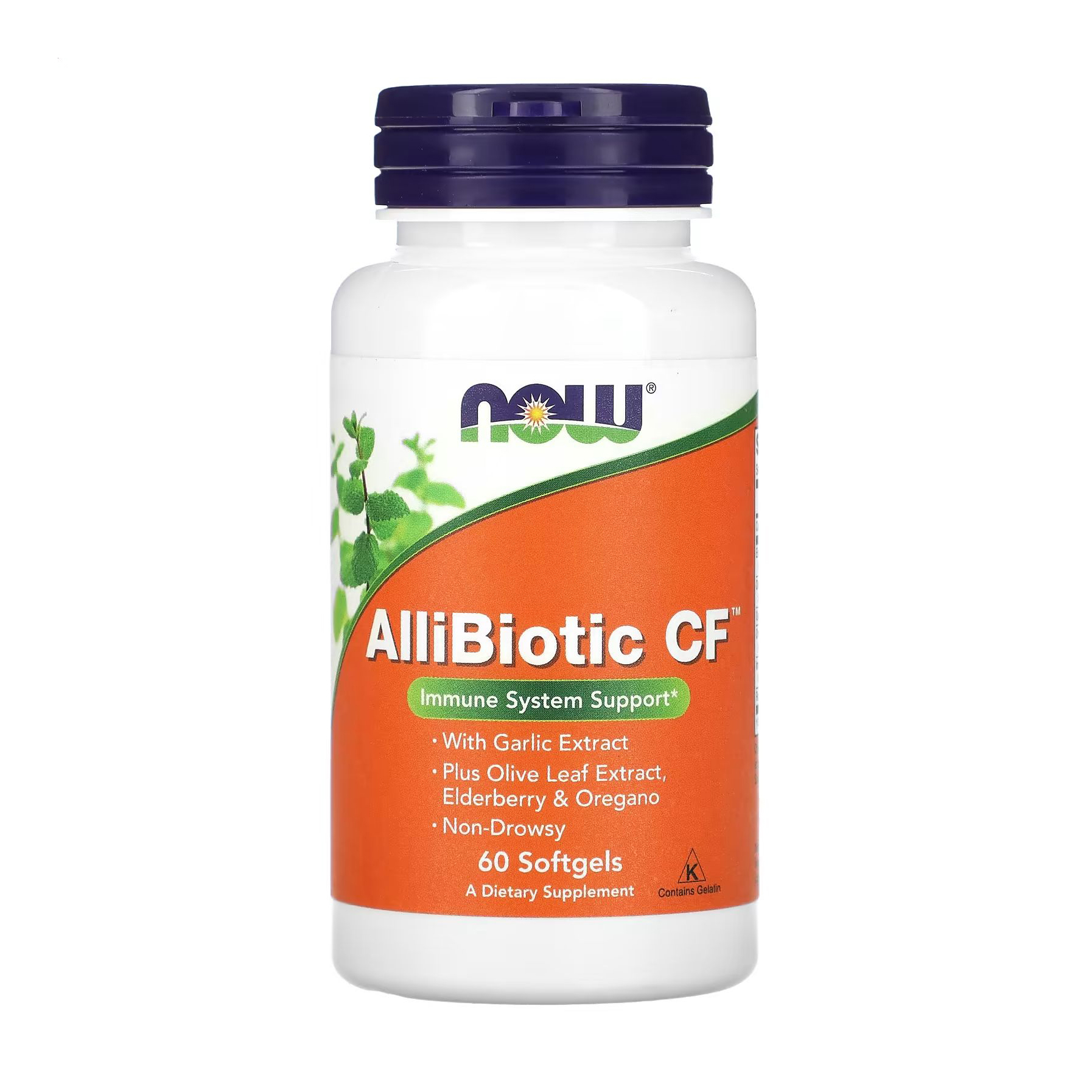

Підтримка імунної системи NOW foods AlliBiotic CF, 60 гелевих капсул