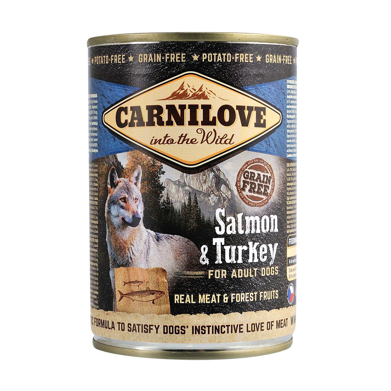 

Вологий корм для собак всіх порід Carnilove Salmon & Turkey For Adult Dog з лососем та індичкою, 400 г