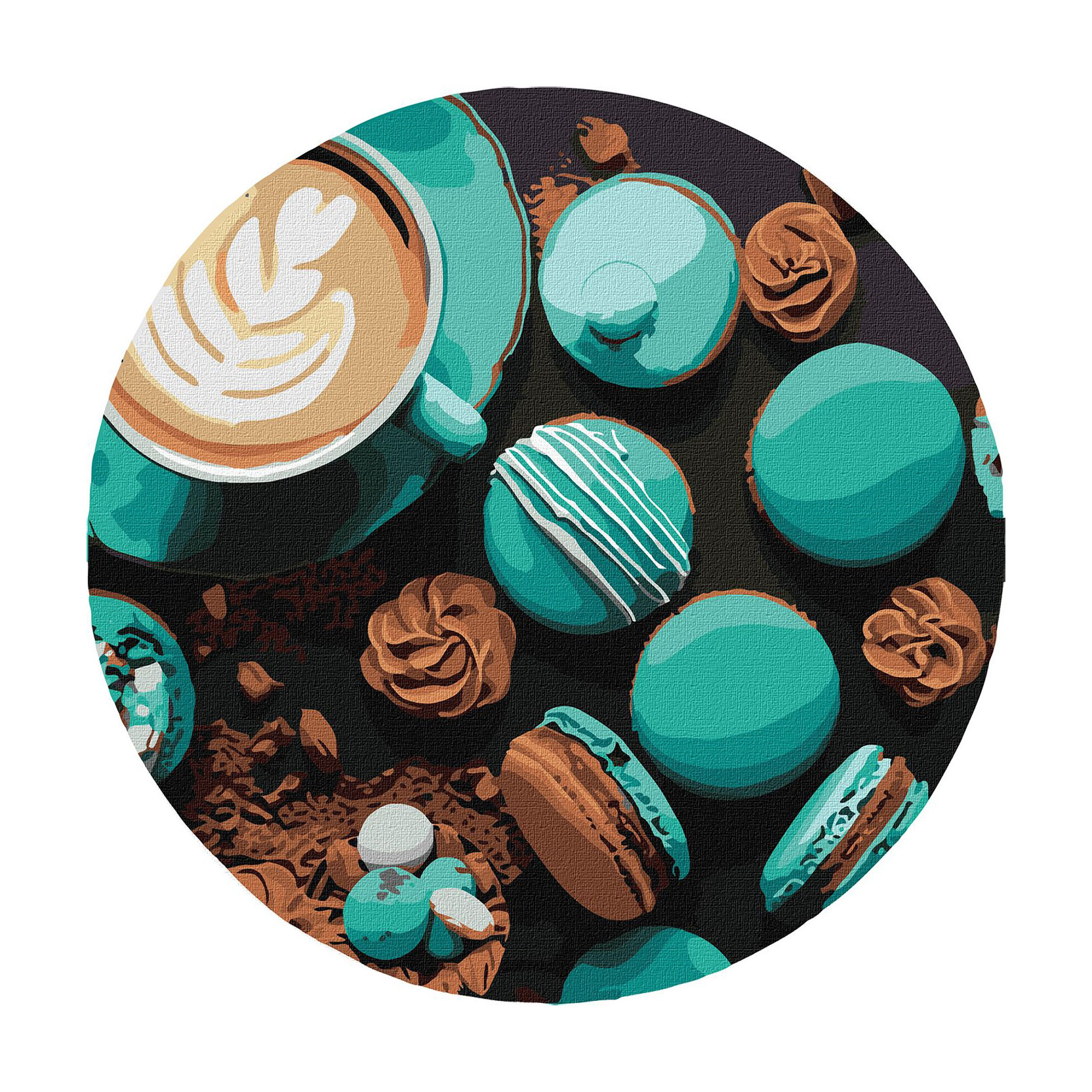 

Картина за номерами Ideyka Шоколадна насолода, 39 см (KHO-R1013)