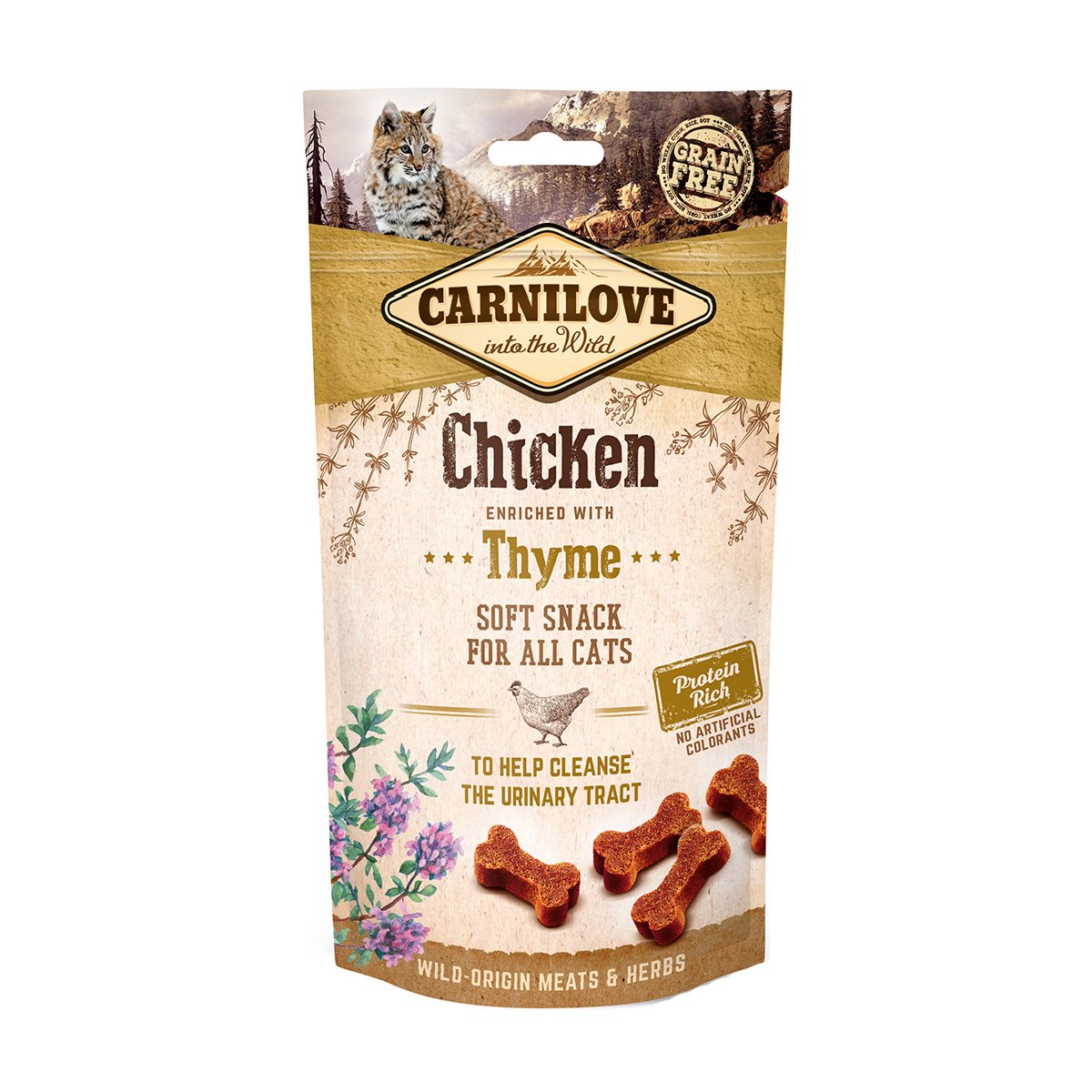 

Ласощі для кішок Carnilove Soft Snack з куркою та чебрецем, 50 г