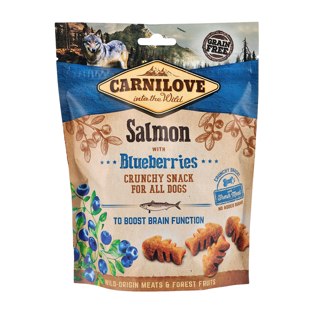 

Ласощі для собак Carnilove Crunchy Snack з лососем та чорницею, 200 г
