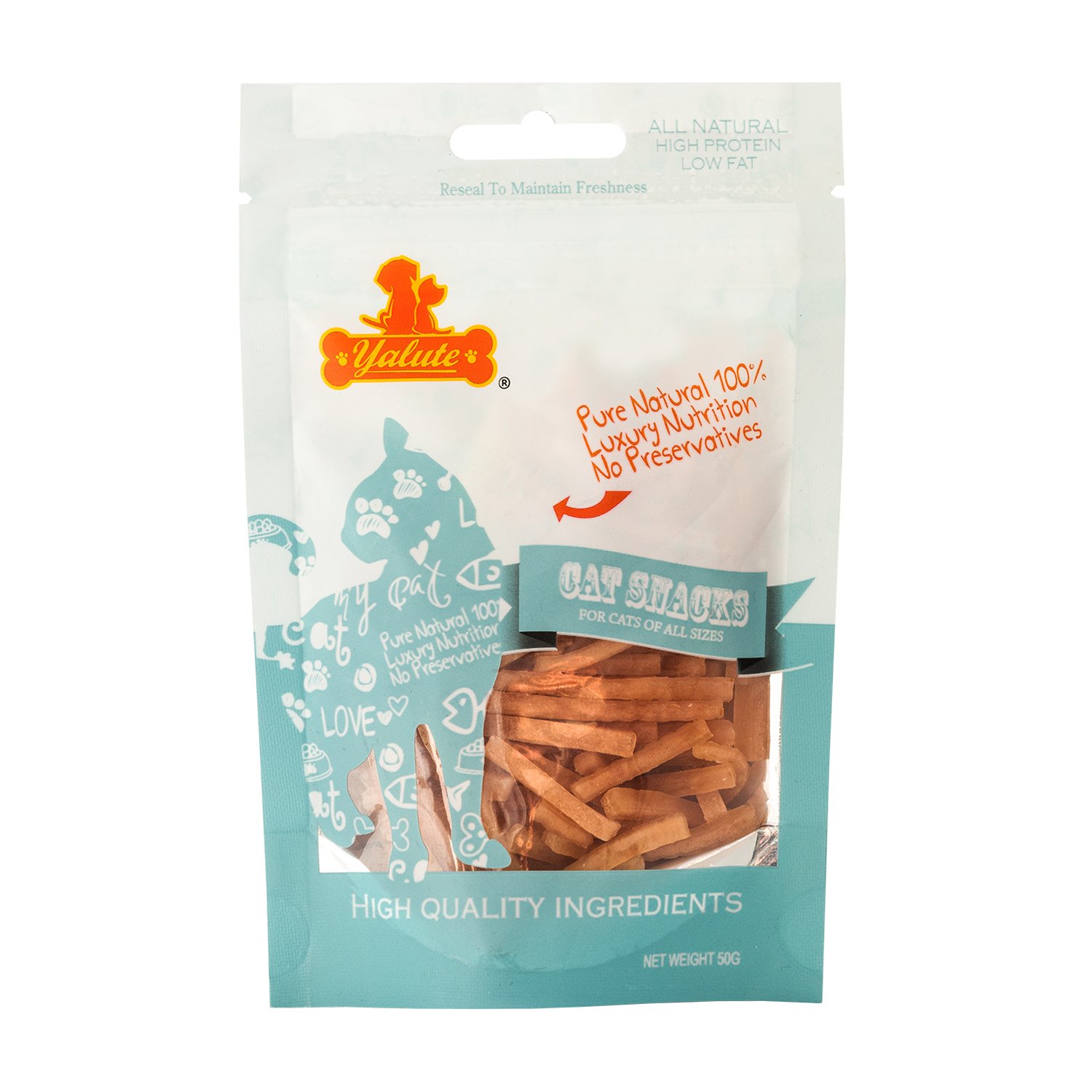 

Ласощі для кішок Yalute Шматочки курки, 50 г