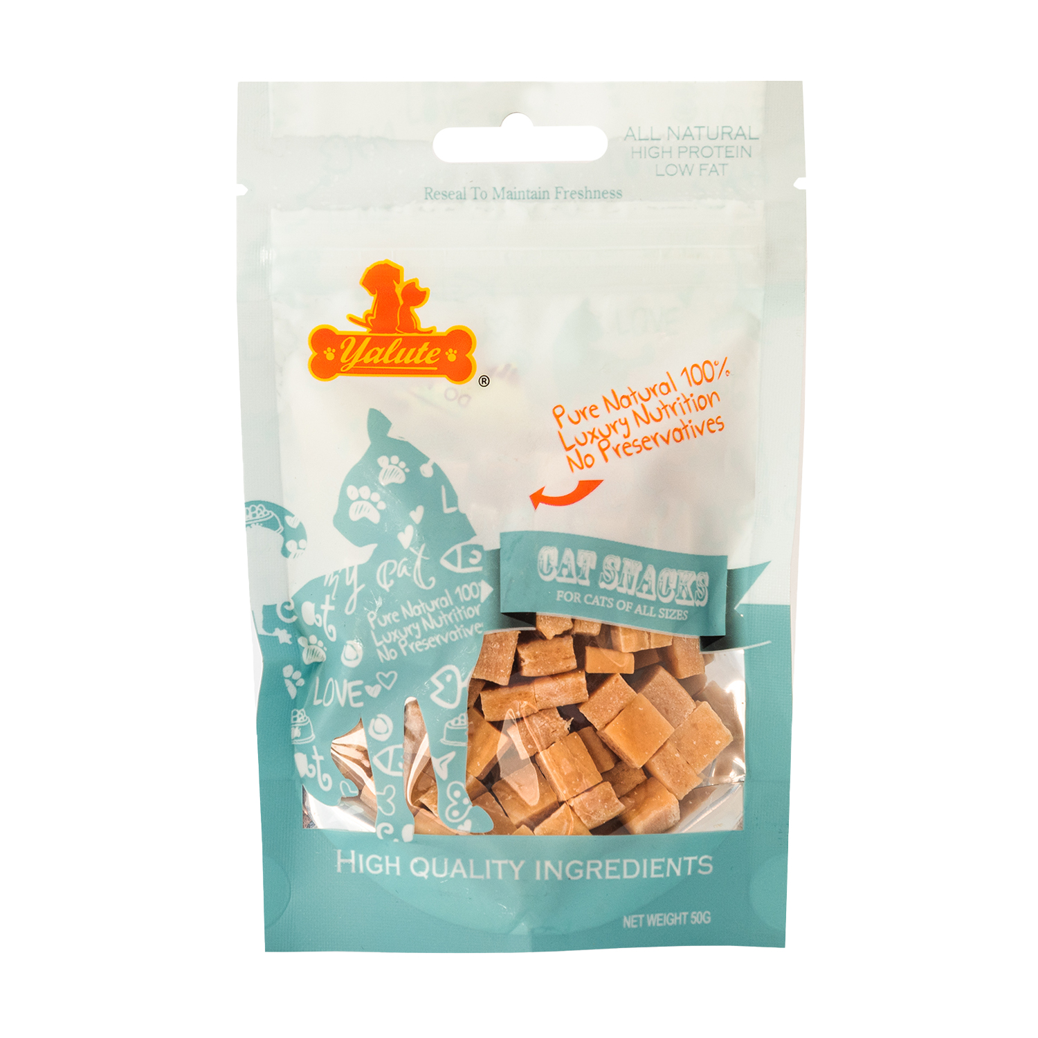 

Ласощі для кішок Yalute Кубики курки, 50 г