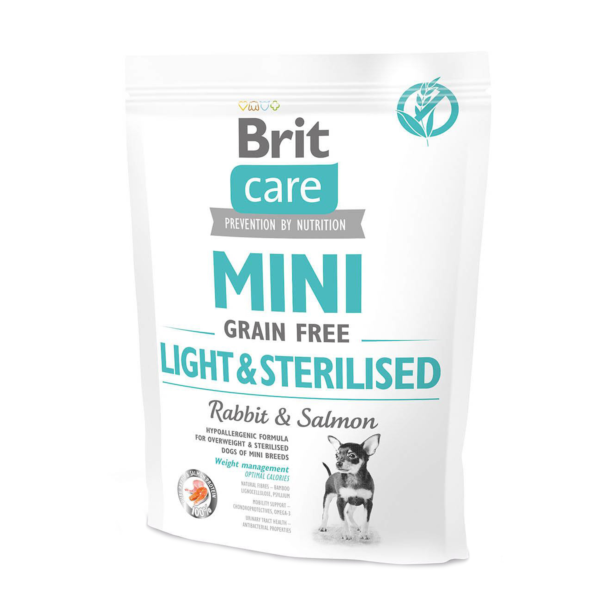 

Уцінка! Сухий корм для собак мініатюрних порід Brit Care Mini Light & Sterilised з надмірною вагою або стерилізованих, 400 г