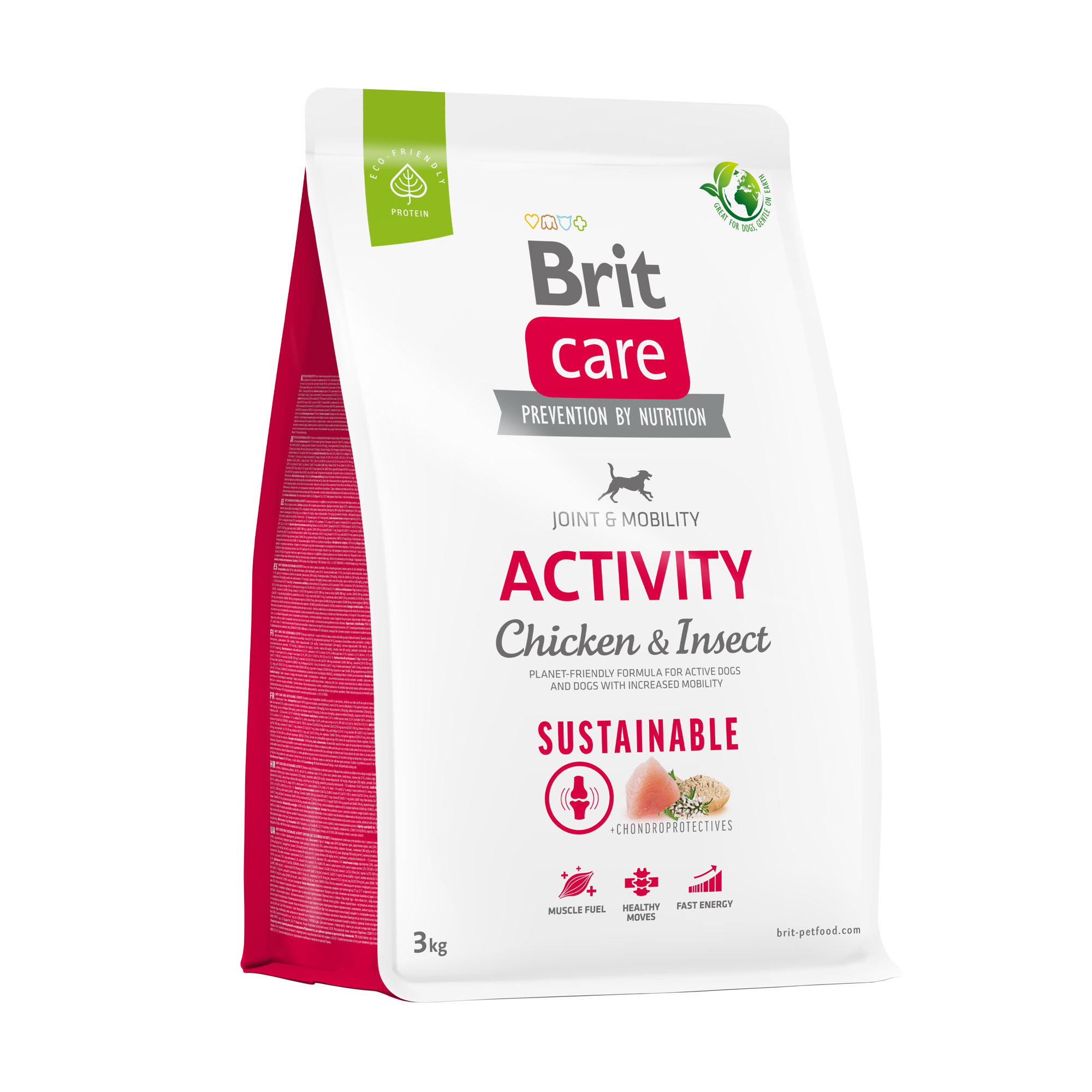 

Уцінка! Сухий корм для собак з підвищеною активністю Brit Care Dog Sustainable Activity з куркою та комахами, 3 кг