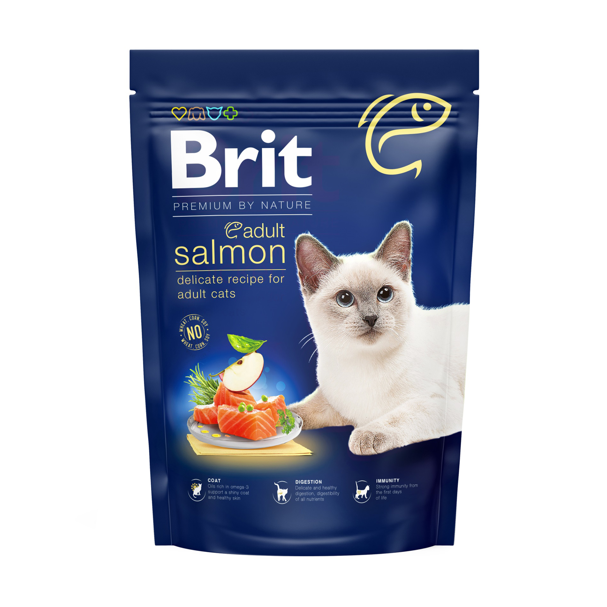 

Сухий корм для кішок Brit Premium by Nature Cat Adult з лососем, 800 г