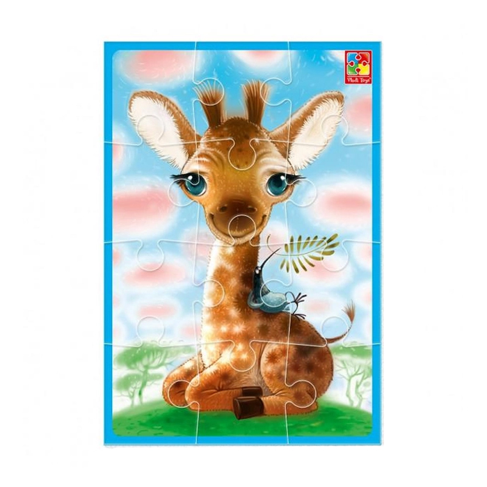 

Розвивальні м'які бебі-пазли Vladi Toys Малюк зможе, Жираф, 12 деталей, від 3 років (VT1103-94)