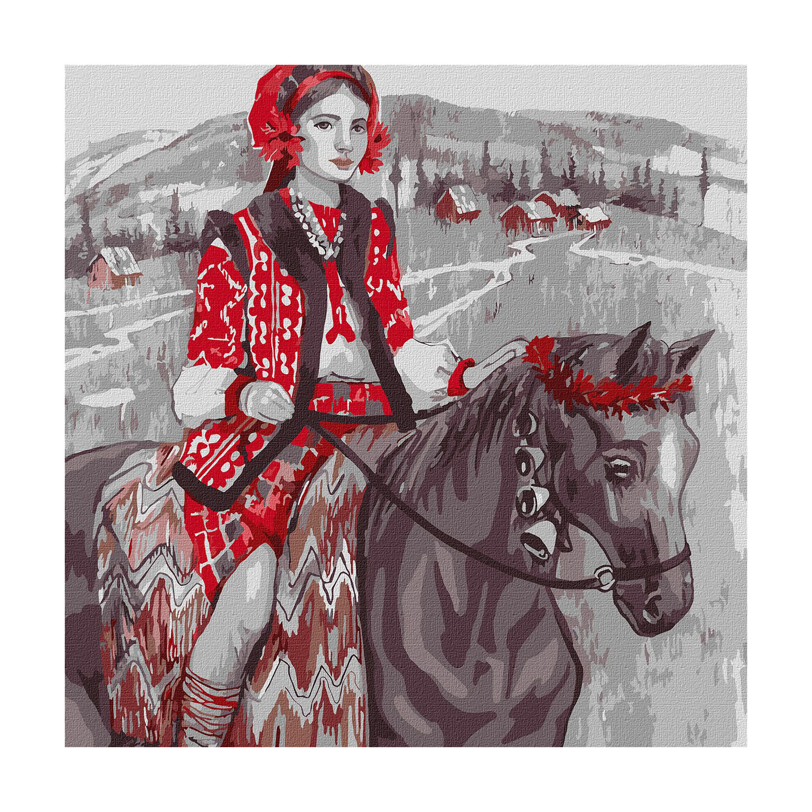 

Картина за номерами Ideyka Мандрівка рідним краєм, 40*40 см (KHO2537)