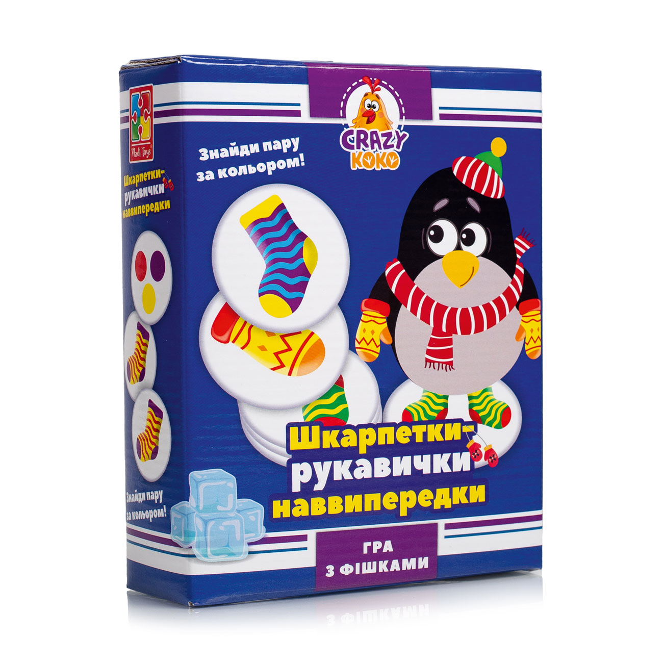 

Настільна розважальна гра Vladi Toys Crazy Koko Шкарпетки-рукавички, 55 деталей, від 5 років (VT8025-05)