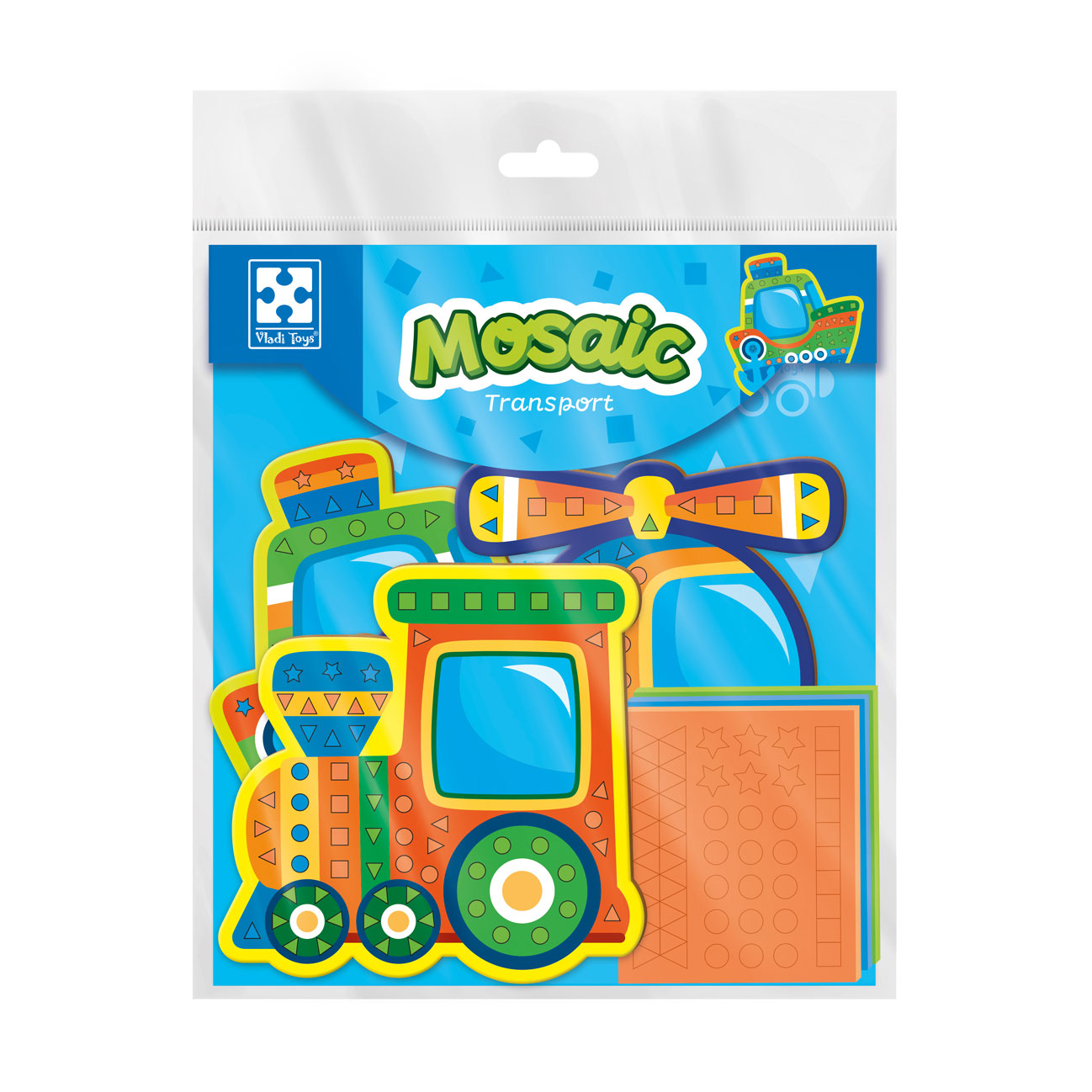 

Набір для творчості Vladi Toys М'яка мозаїка Транспорт, 6 деталей, від 3 років (VT4511-10)